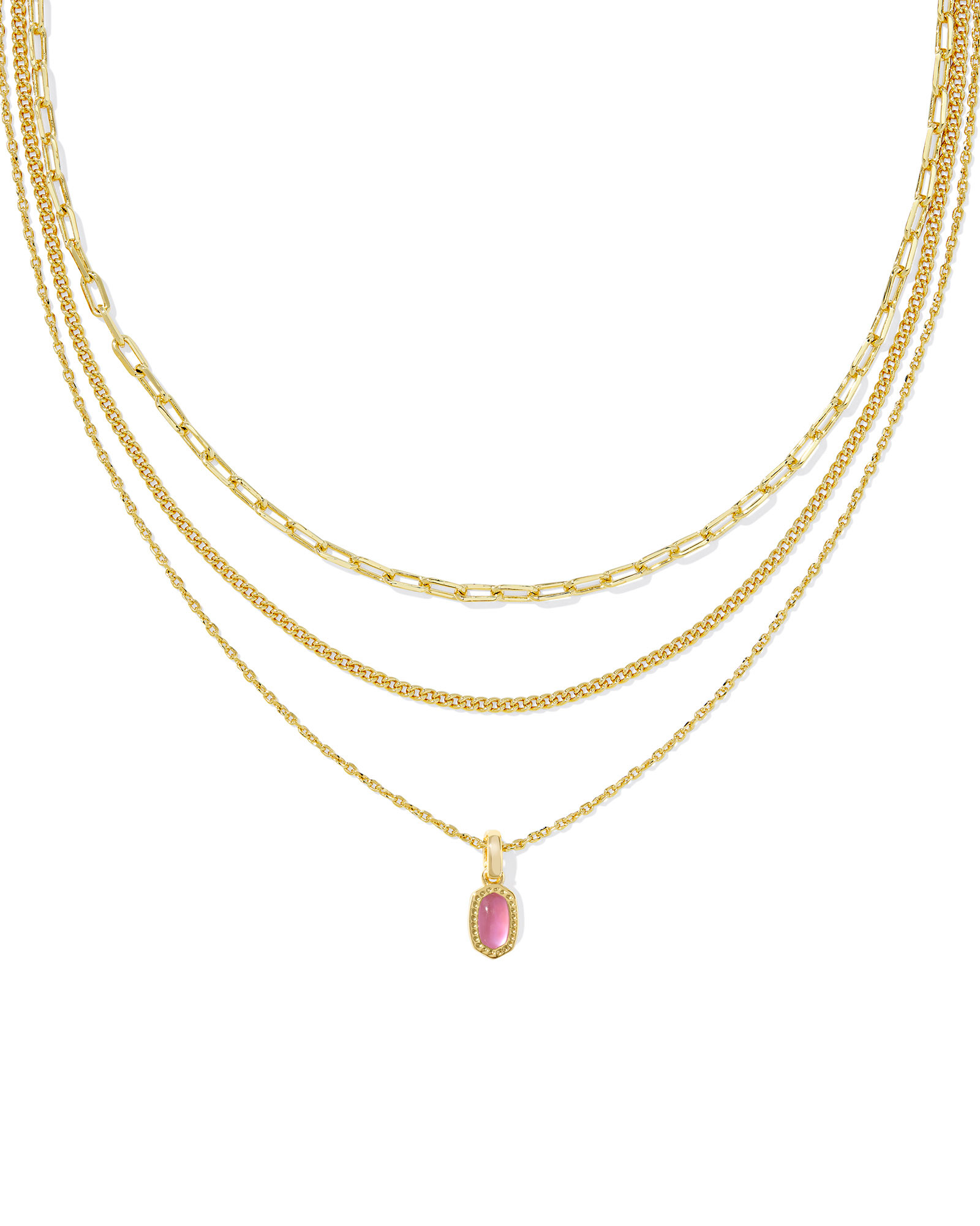 MINI ELISA TRIPLE STRAND NECKLACE - Gage Diamonds