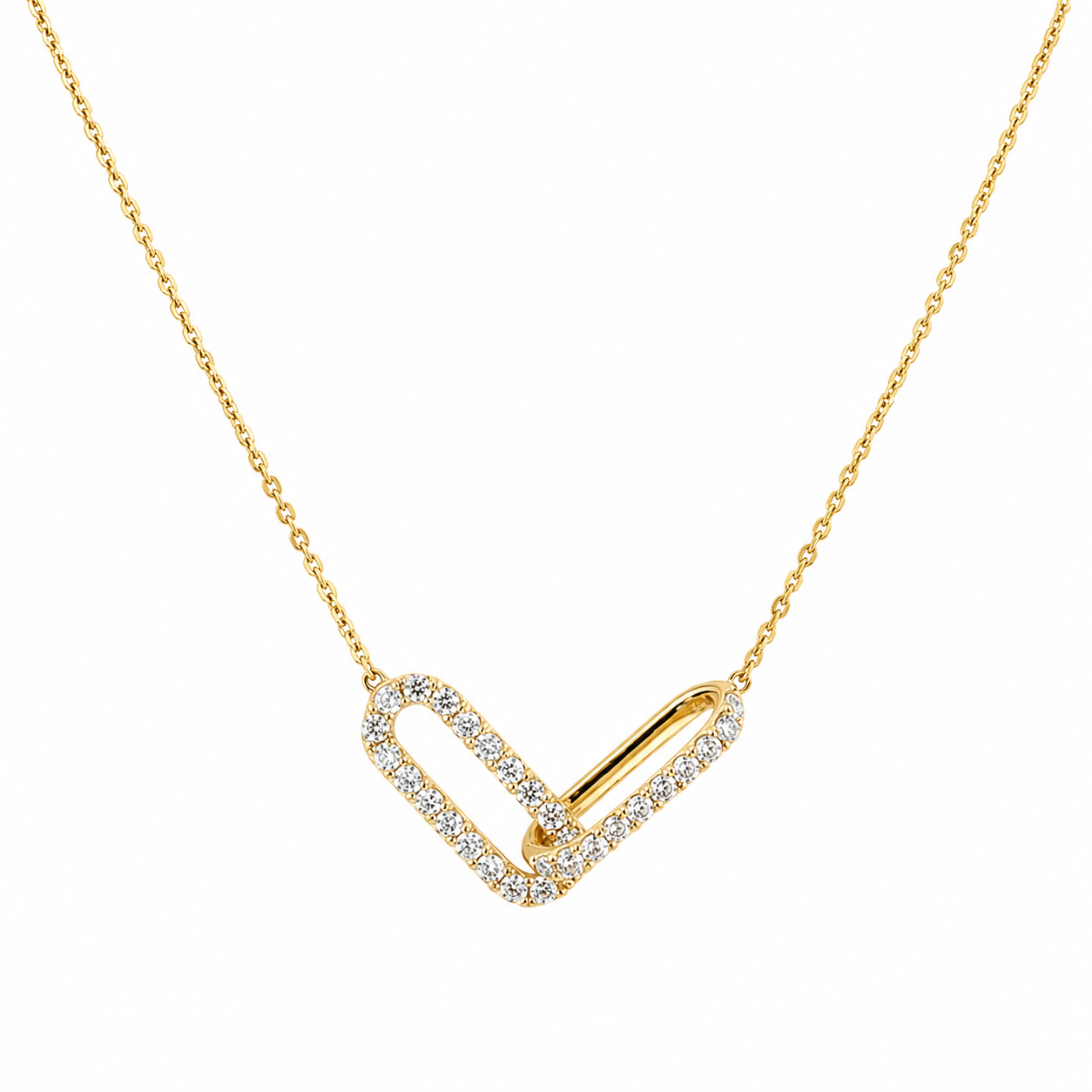 Duo Paperclip Pendant