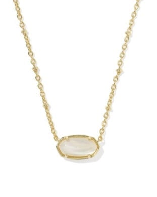 Kendra Scott Tiger Striped Elisa Short Pendant Necklace
