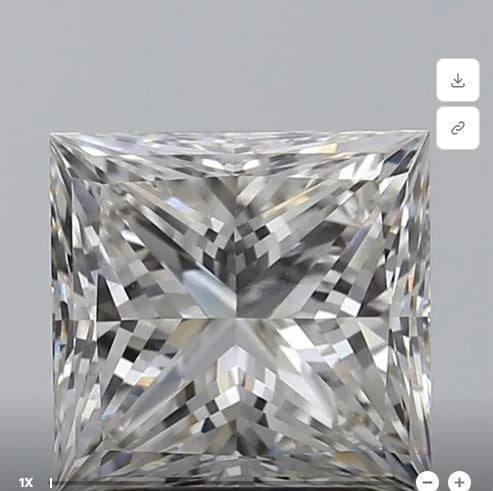 Princess 4.06ct F VS1 Lab Grown Diamond