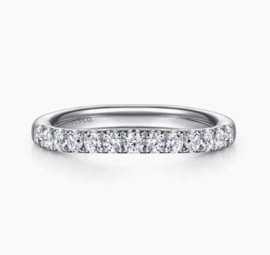 Alta - 14K White Gold Natural Diamond Wedding Band