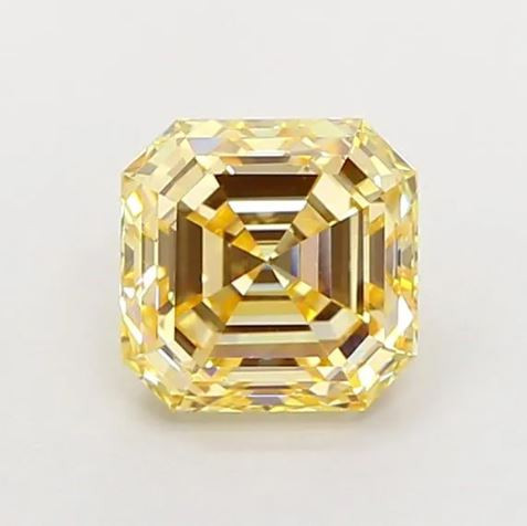 Asscher 2.2ct Fancy Light Yellow VS1 Lab Grown Diamond