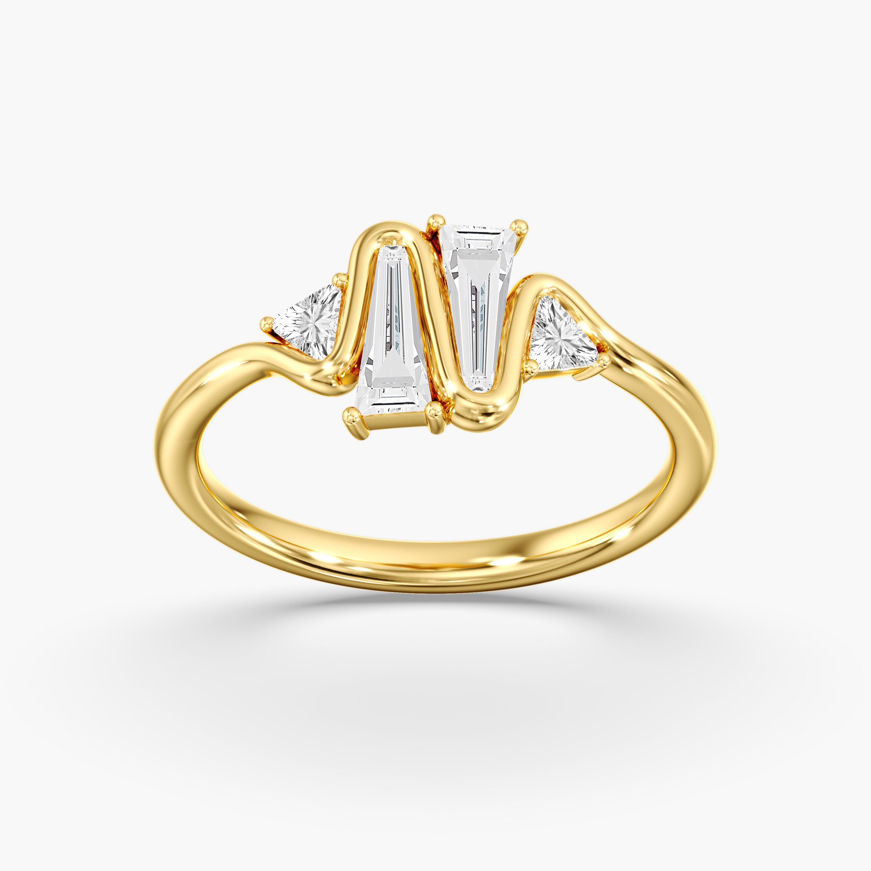 Cascade Four Stone Pinky Ring