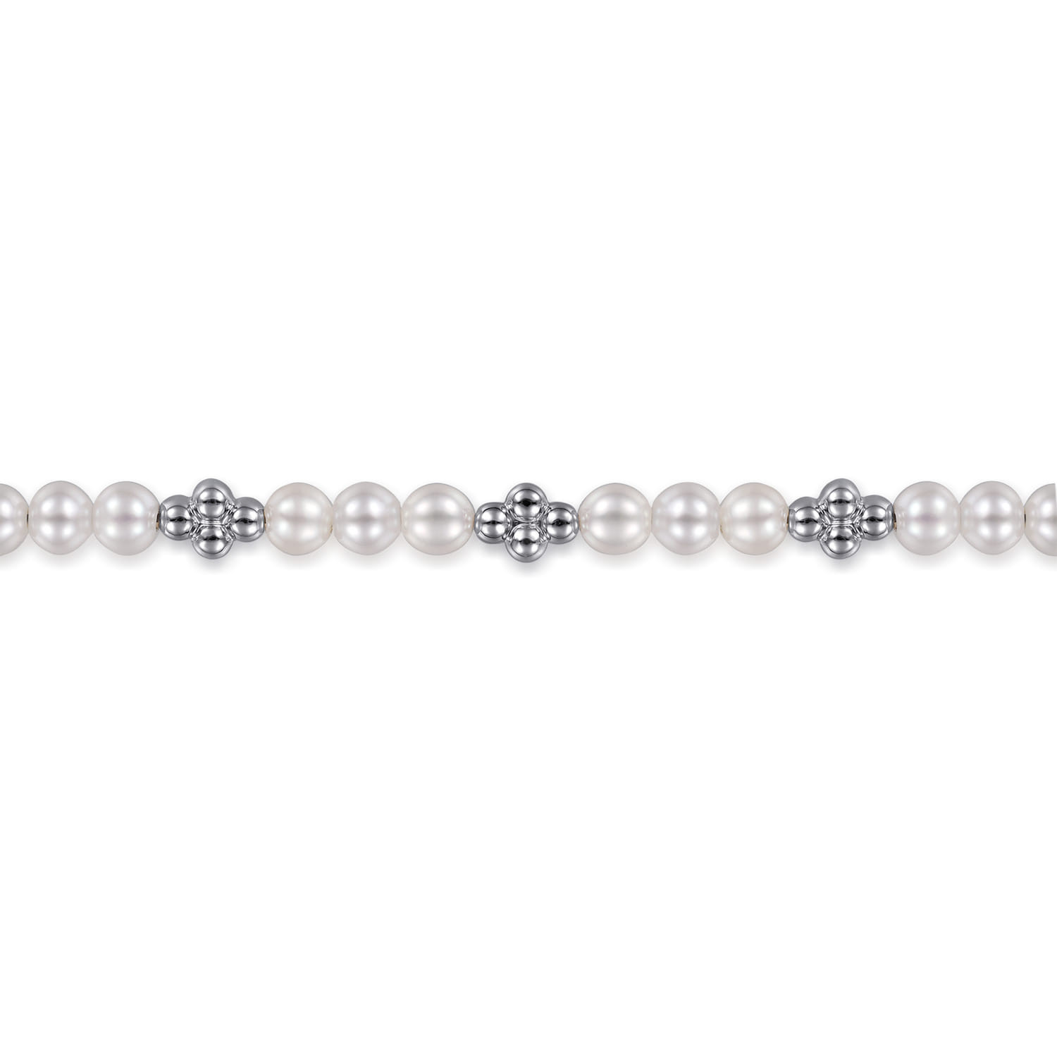 925 Sterling Silver Bujukan Pearl Station Bracelet