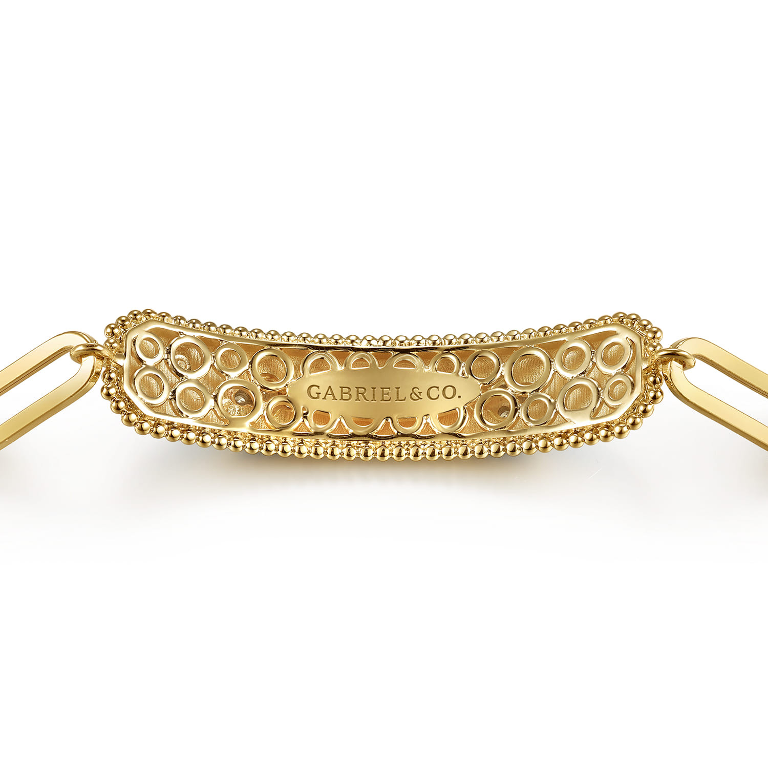 14K White and Yellow Gold Bujukan Diamond Bracelet with Blue and Dust Blue and White Enamel