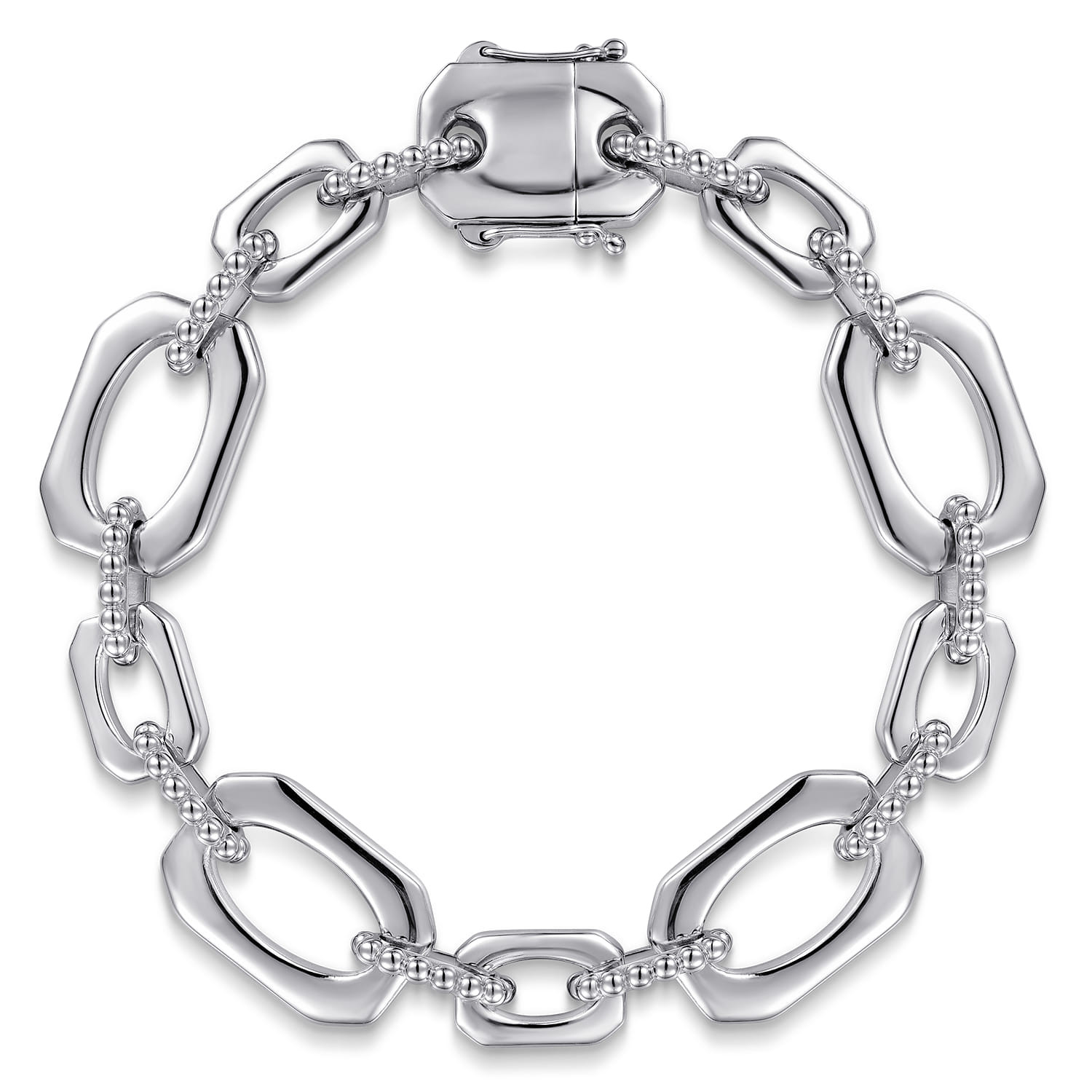 925 Sterling Silver Bujukan Link Chain Bracelet
