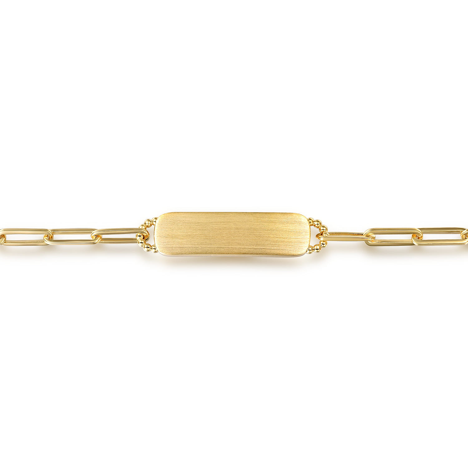 14K Yellow Gold Hollow Chain Bracelet