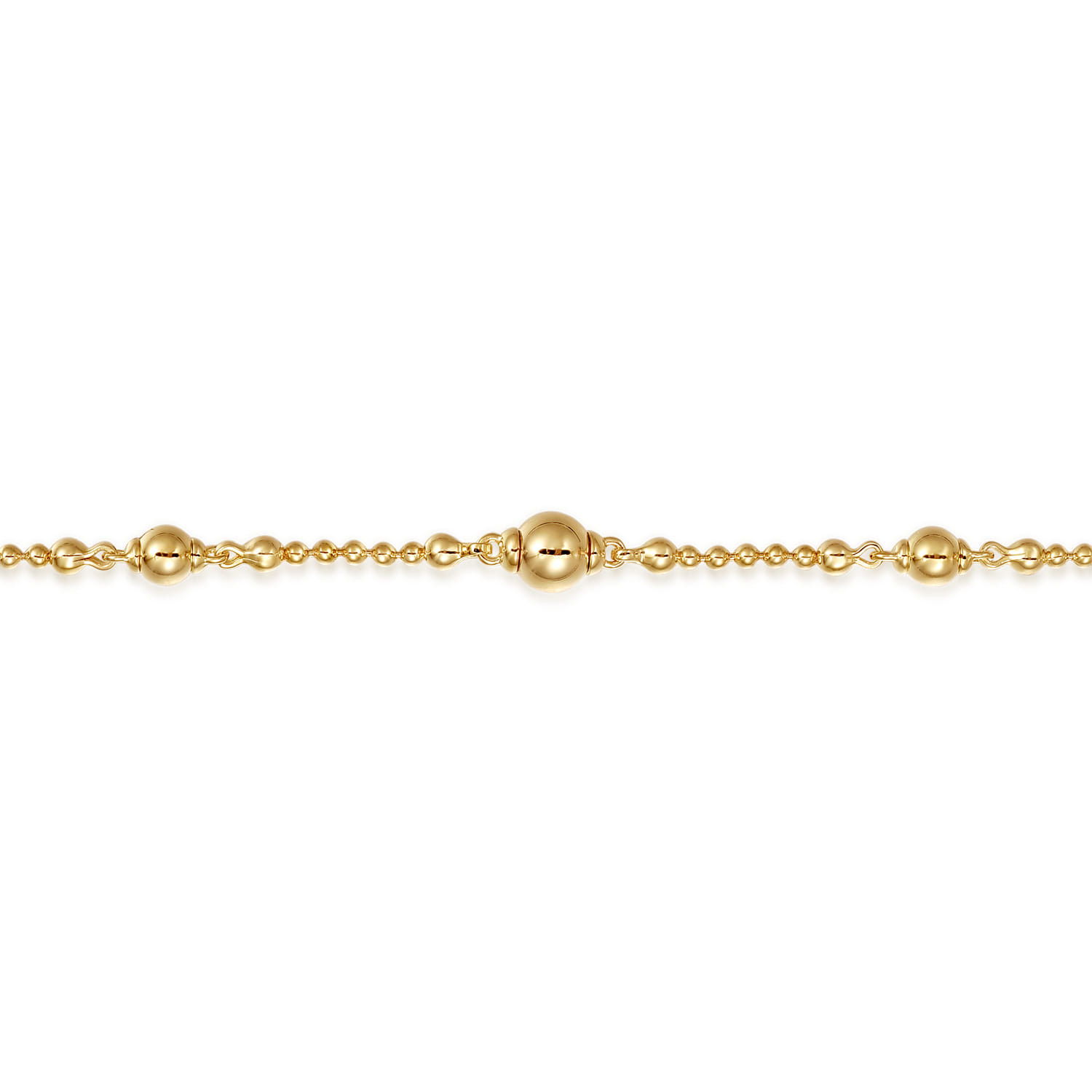 14K Yellow Gold Beaded Bracelet-Bujukan