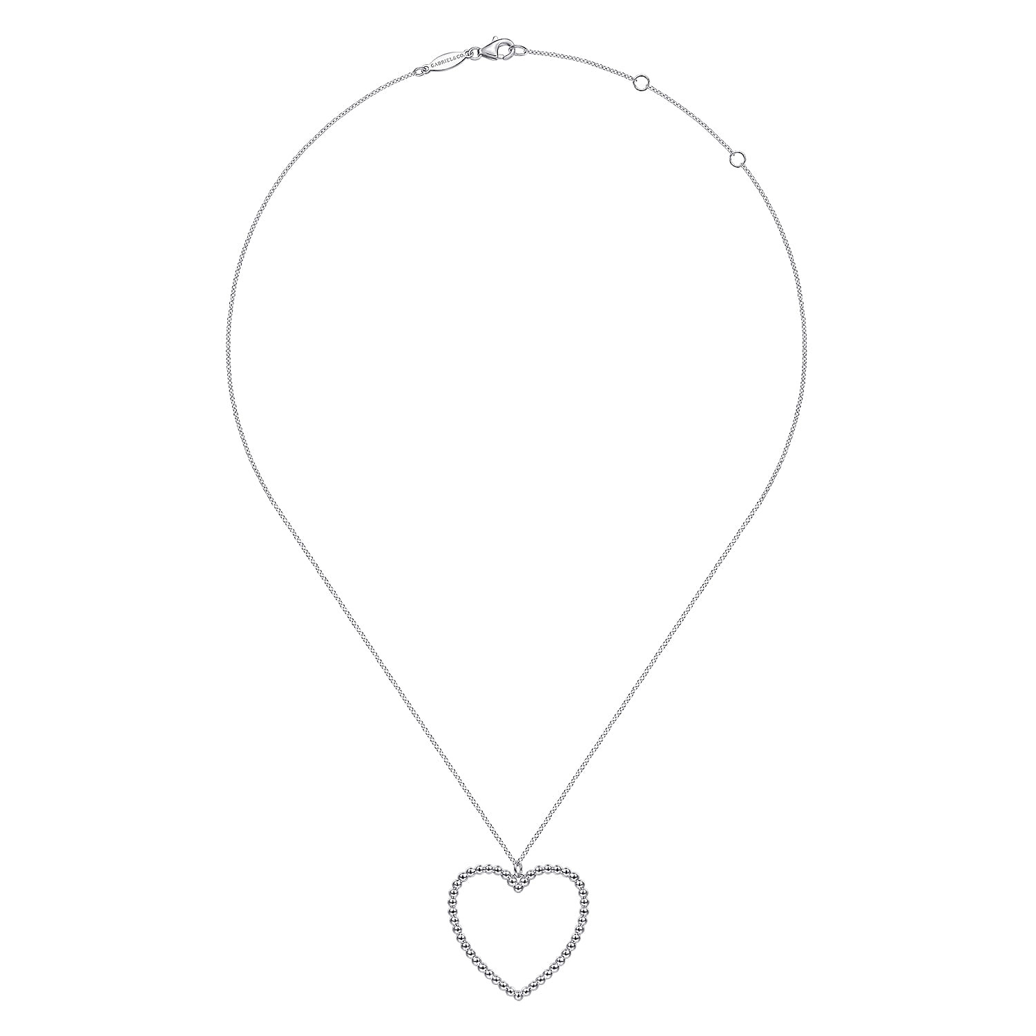 925 Sterling Silver Bujukan Heart Necklace