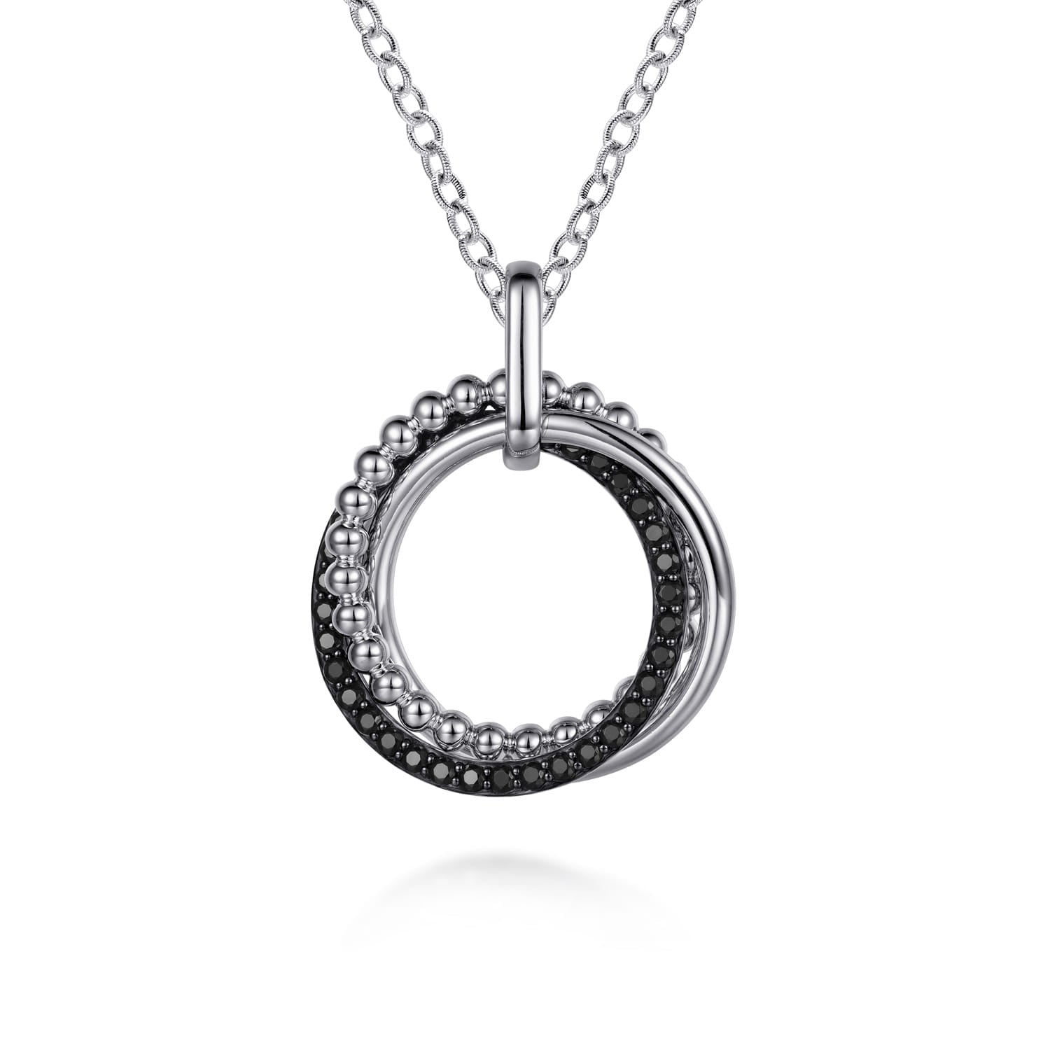 925 Sterling Silver Bujukan Link Pendant Necklace