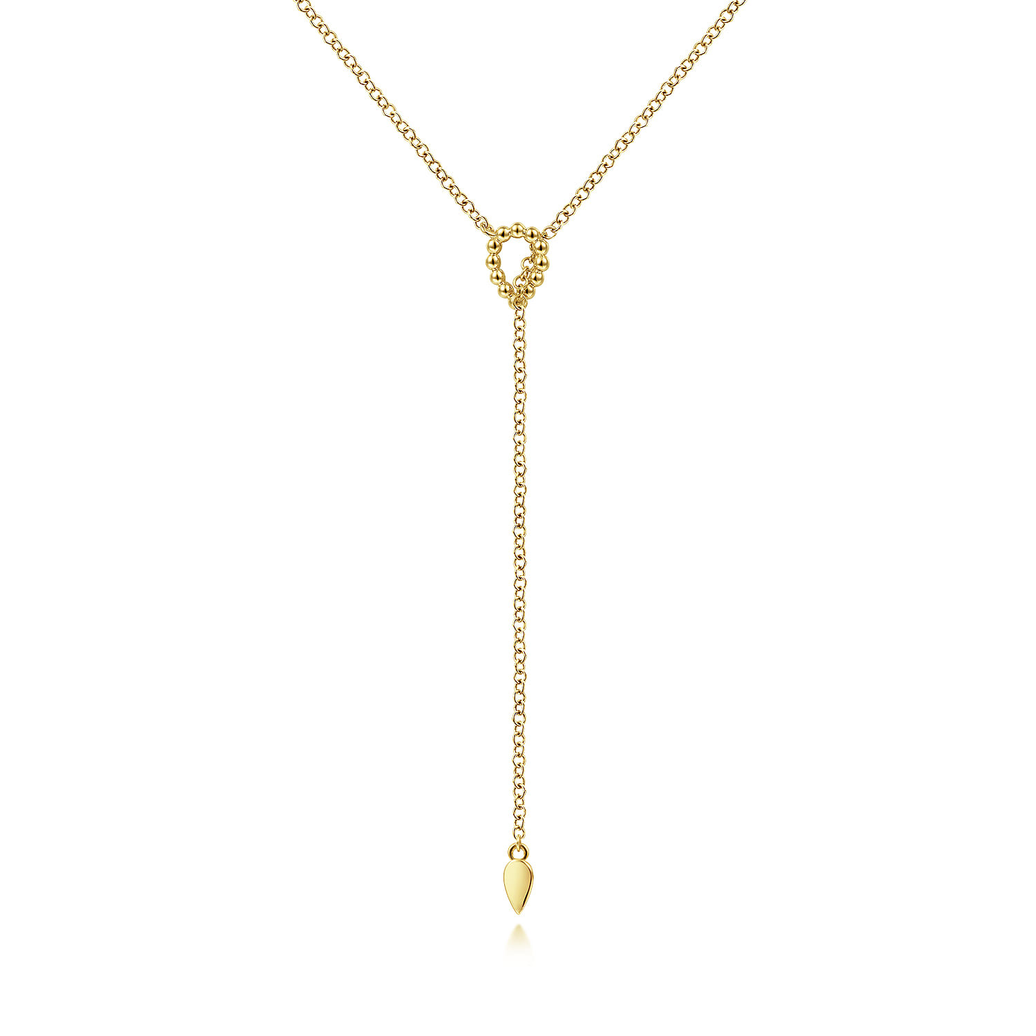 14K Yellow Gold Bujukan Lariat Necklace