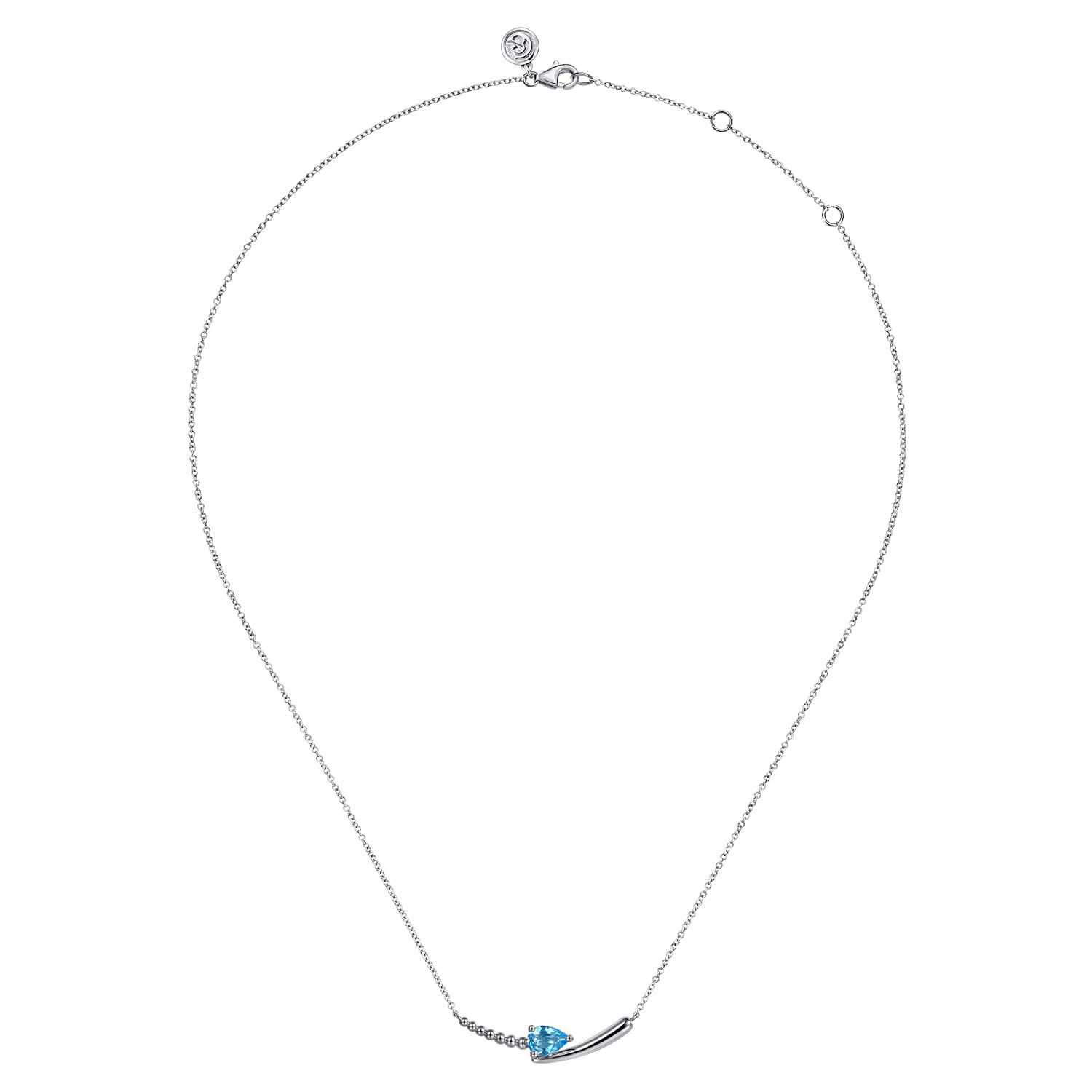 925 Sterling Silver Bujukan and Bypass Bar Necklace