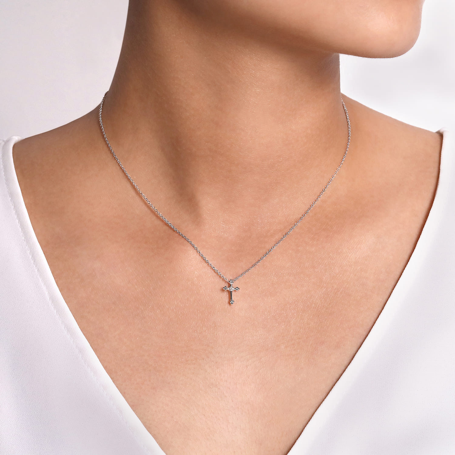 Diamond Cross Pendant Necklace