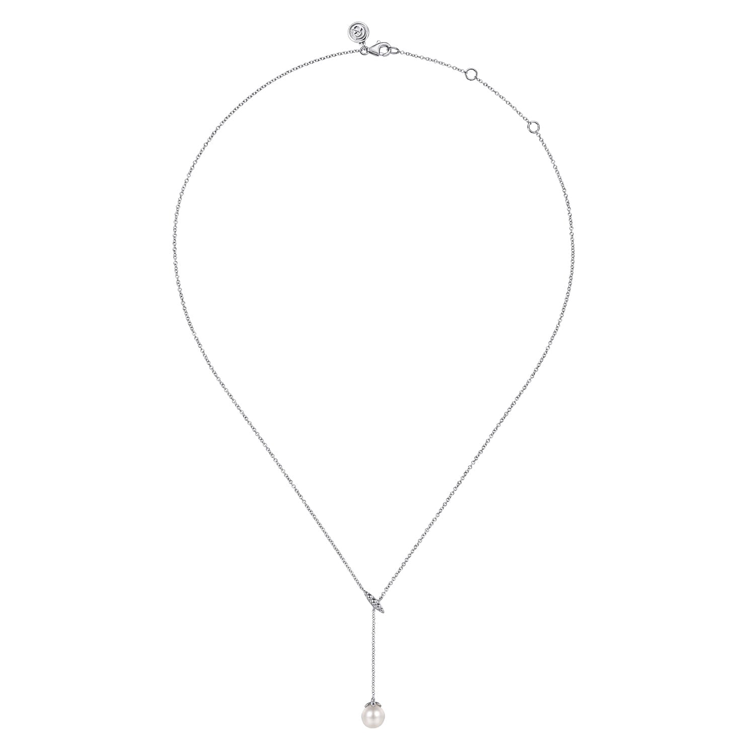 925 Sterling Silver Bujukan Pearl Y Necklace