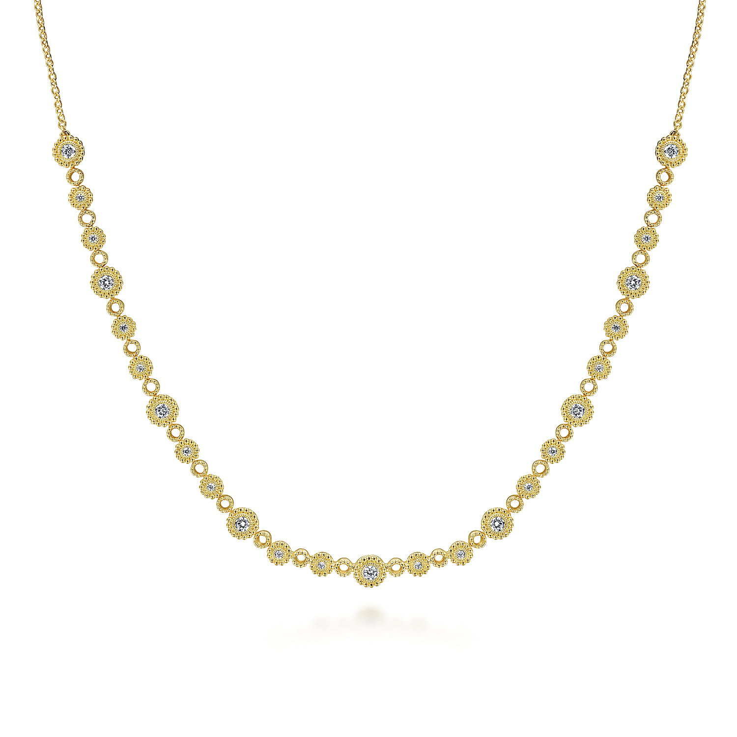 14K Yellow Gold Diamond Bujukan Necklace