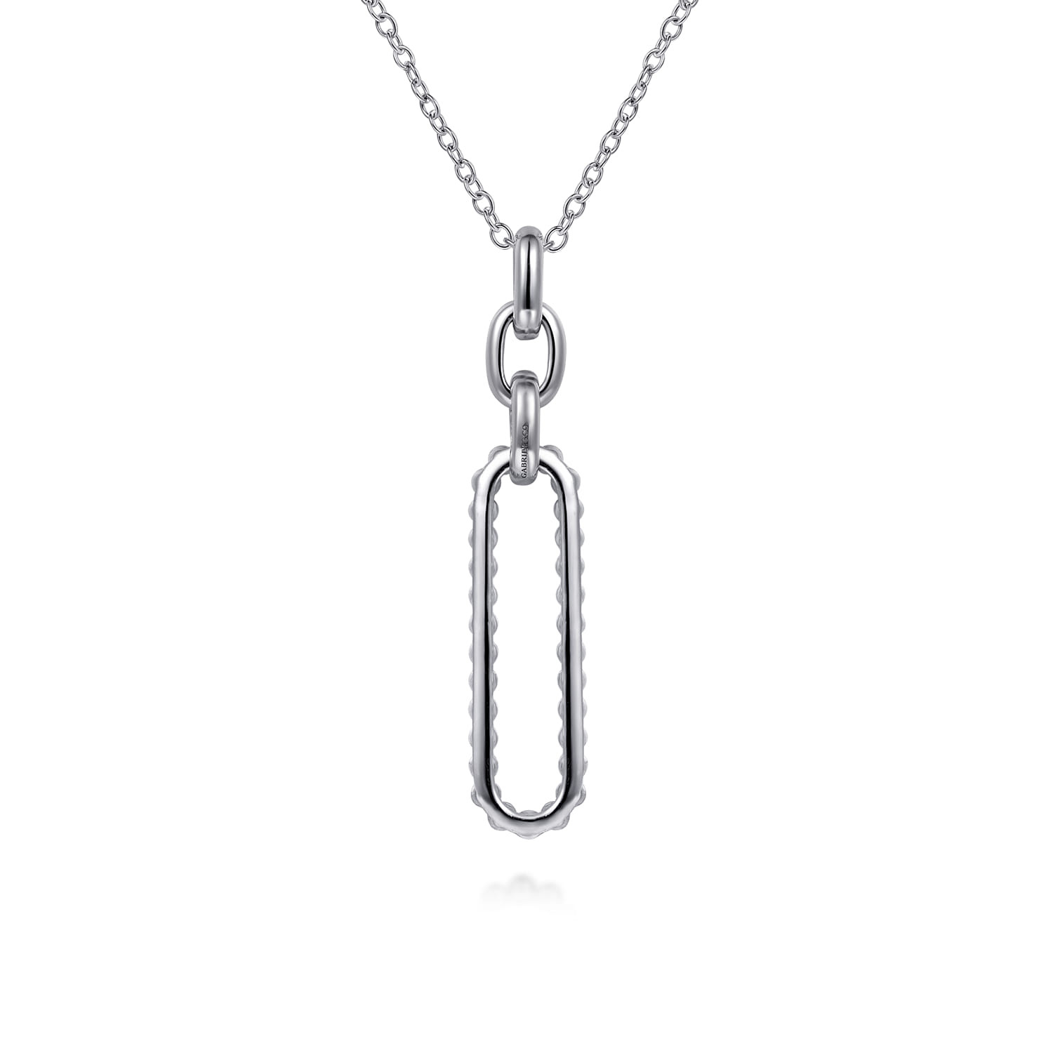 14K Yellow Gold and 925 Sterling Silver Bujukan Link Pendant Necklace