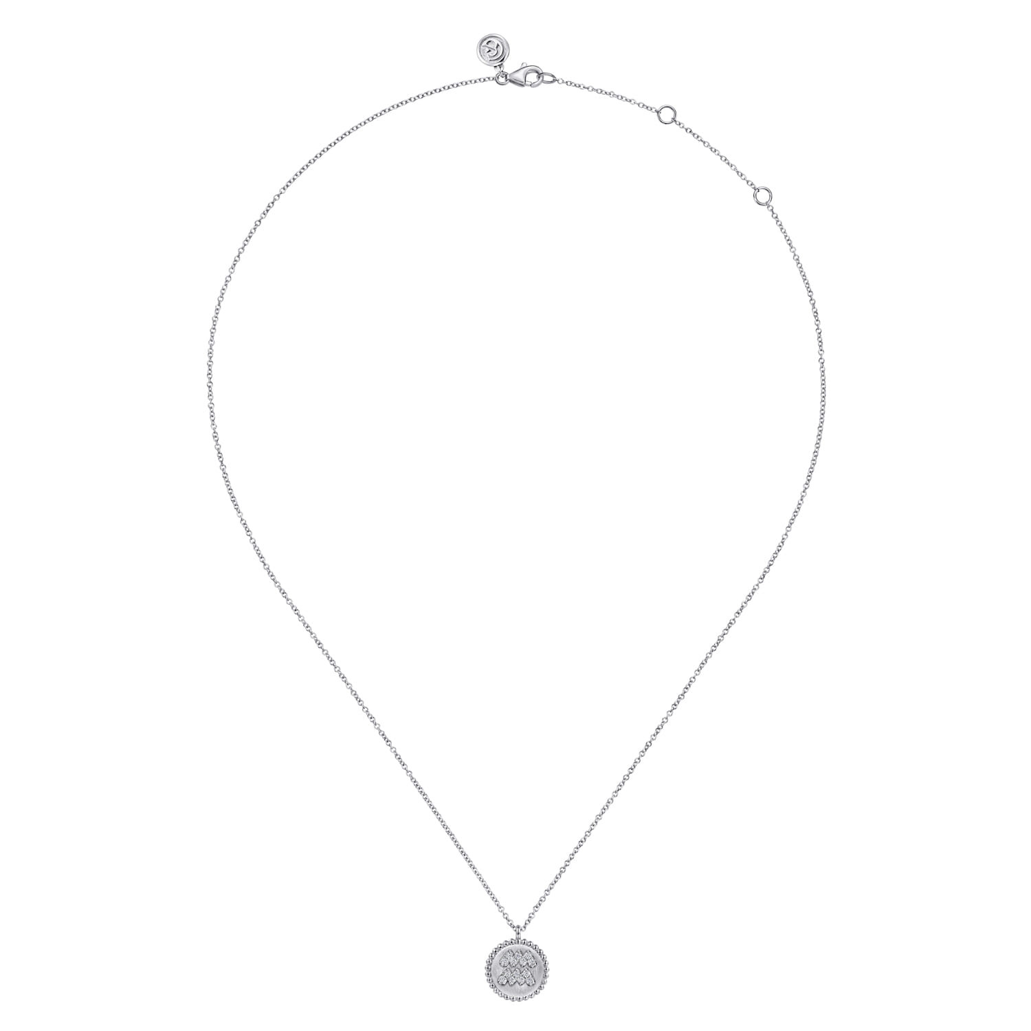 925 Sterling Silver Diamond Bujukan Pendant Necklace