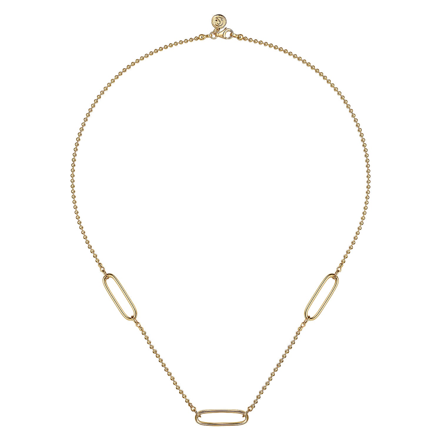 Layered Necklace Station 14K Yellow Gold Bujukan