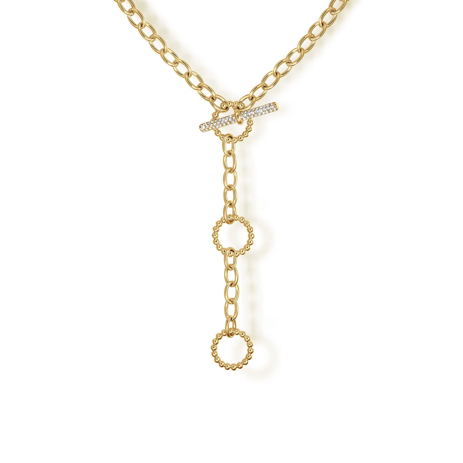 925 Sterling Silver and 14K Yellow Gold Bujukan Link Necklace