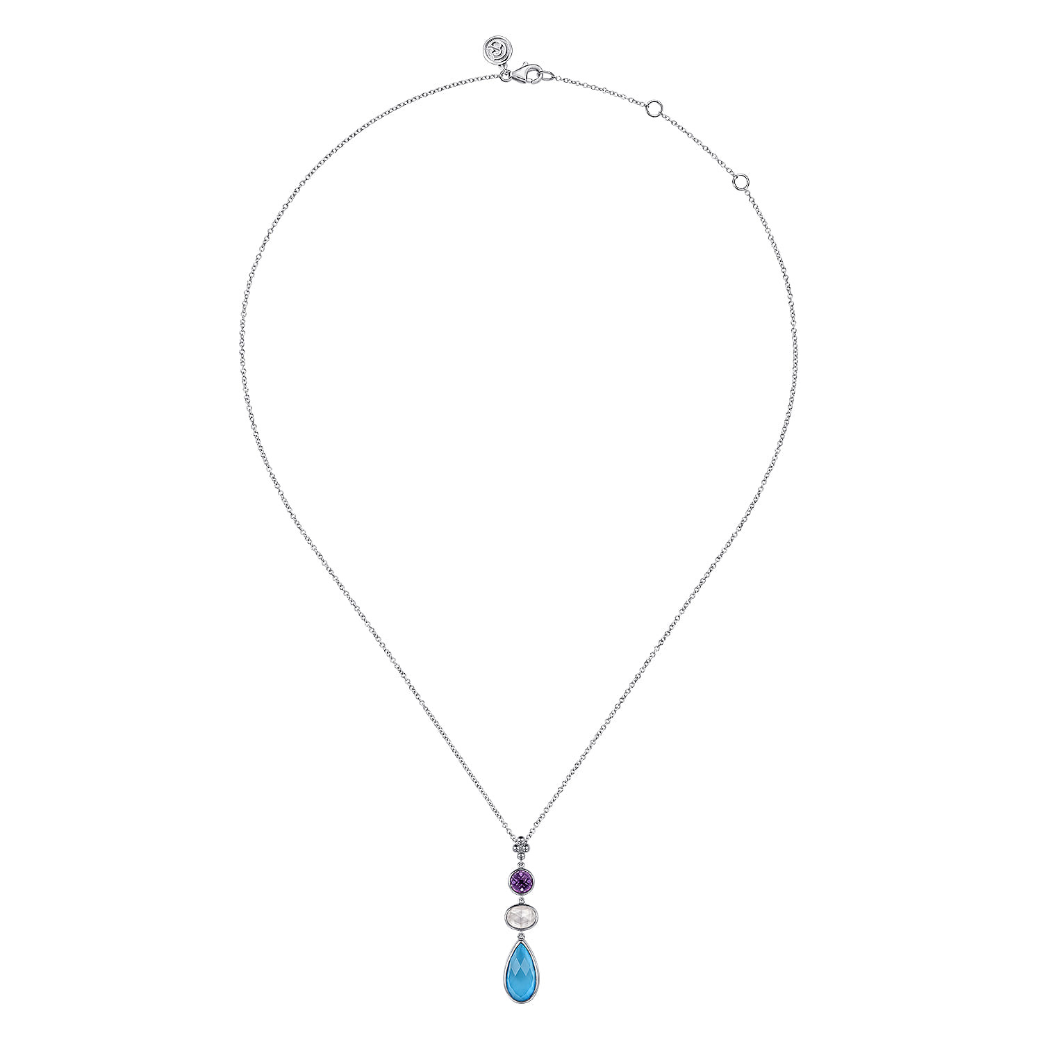 925 Sterling Silver Teardrop Y Pendant
