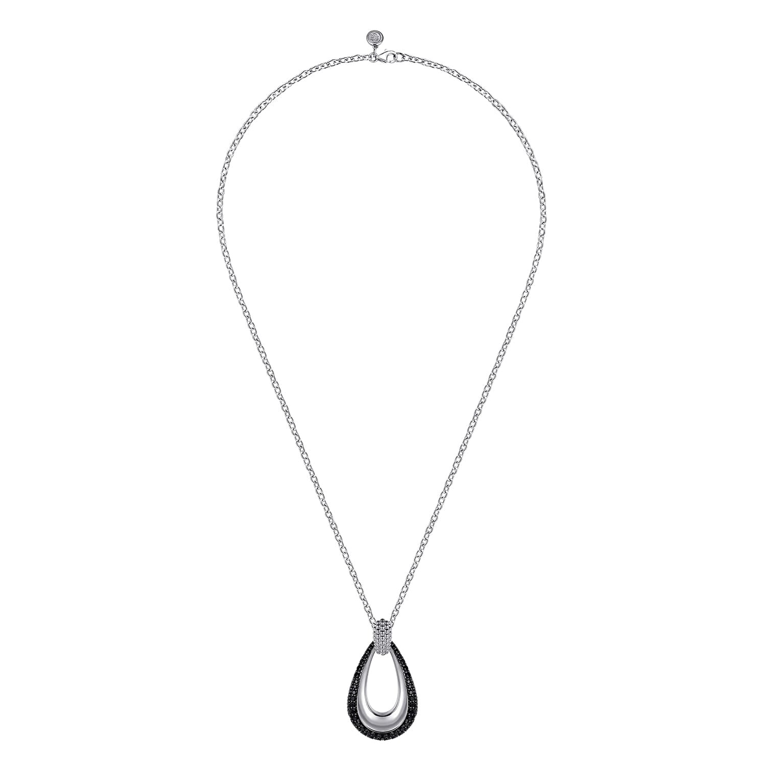 925 Sterling Silver Bujukan Black Spinel Pendant Necklace
