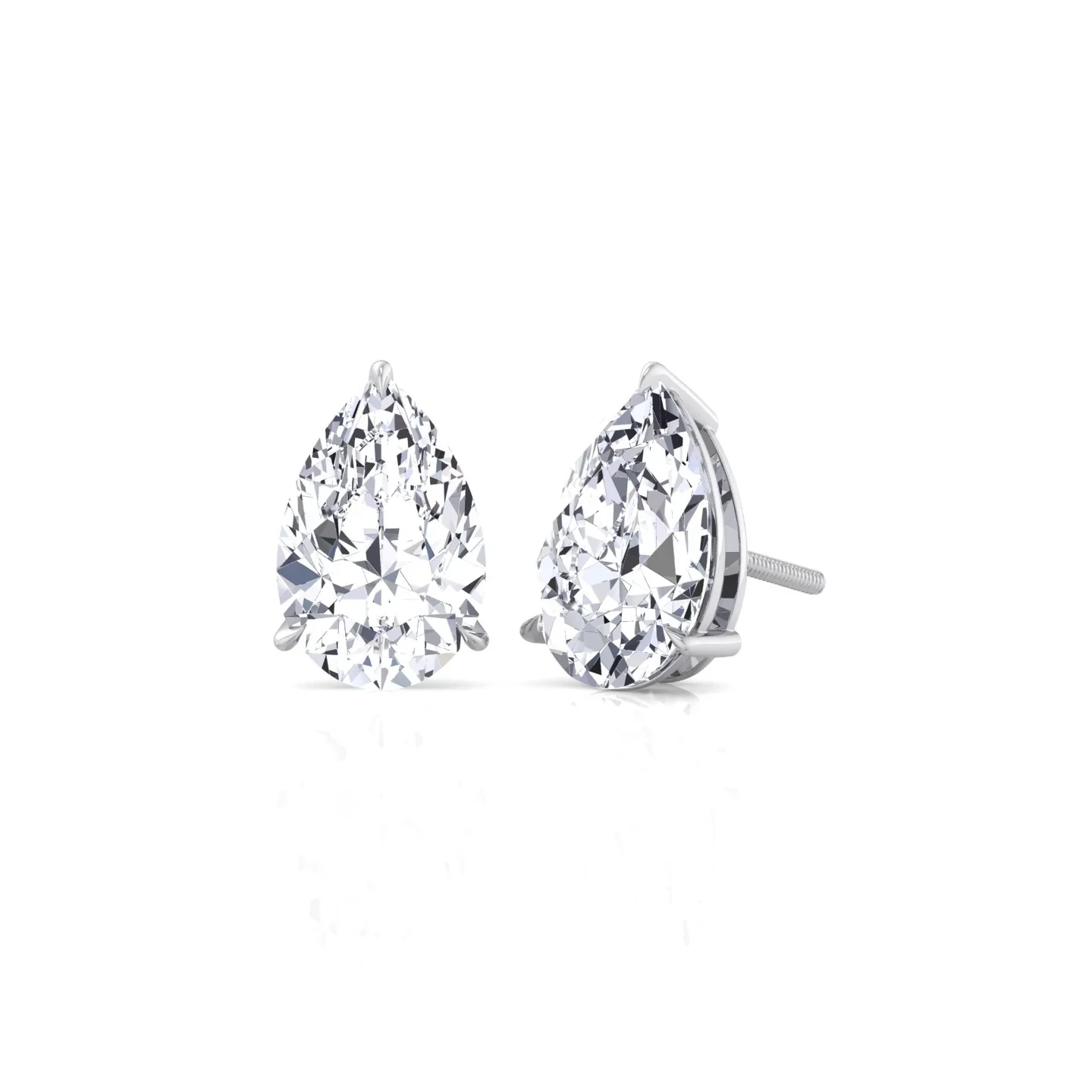 Pear Lab Grown Diamond Stud Earrings