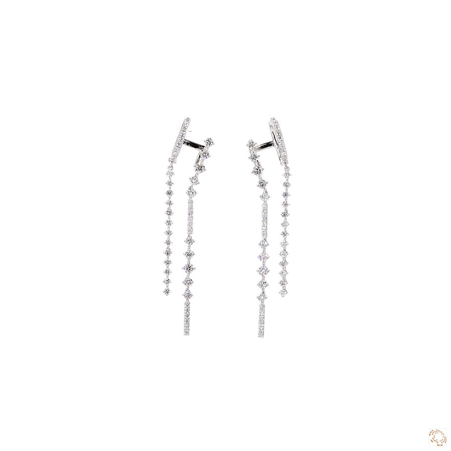 Double Lab Grown Diamond Huggie Earrings