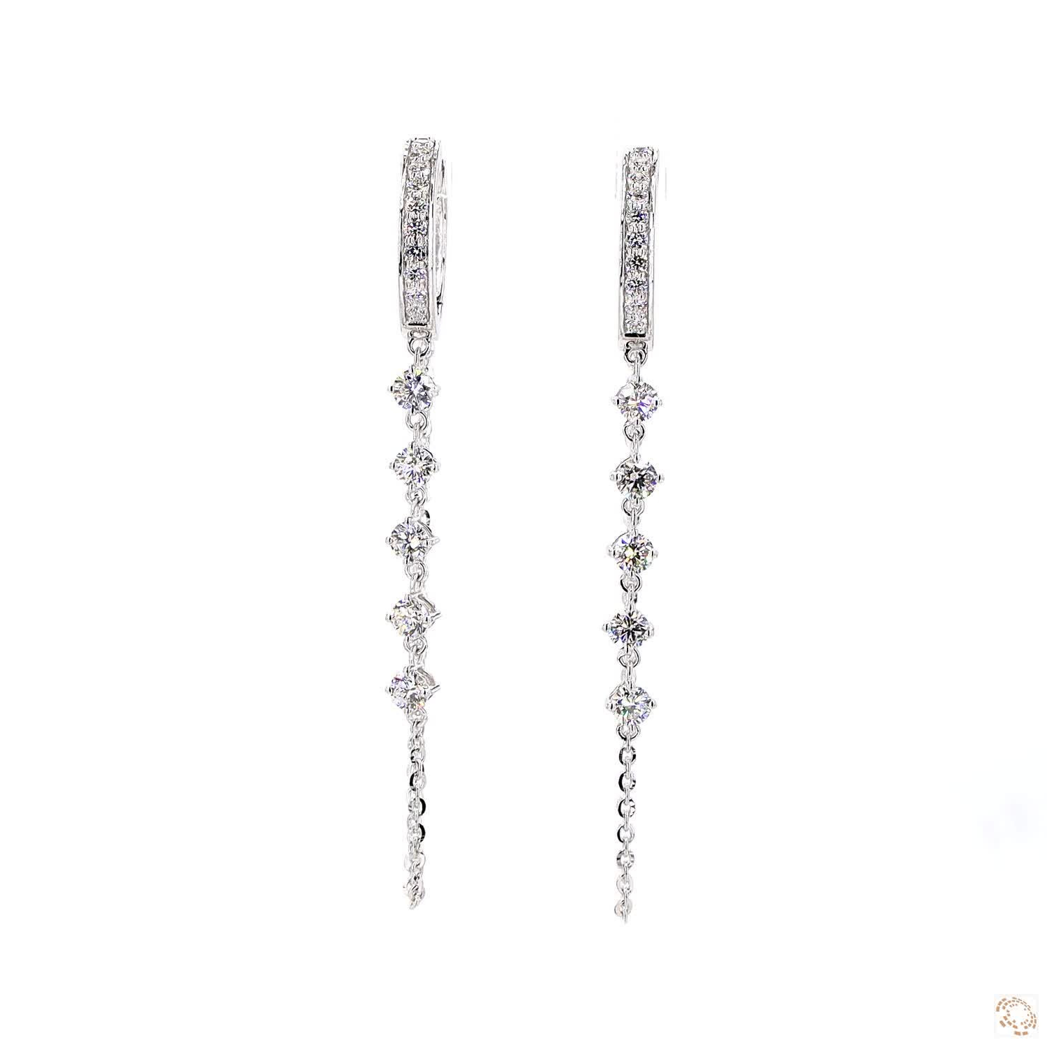 Chain Lab Grown Diamond Huggie Earrings