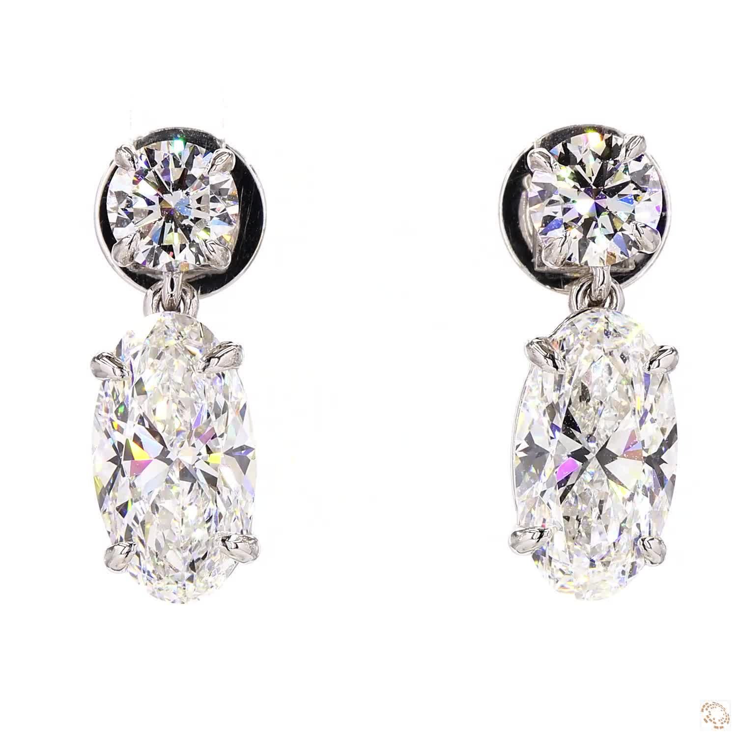 Moval Lab Grown Diamond Drop Earrings