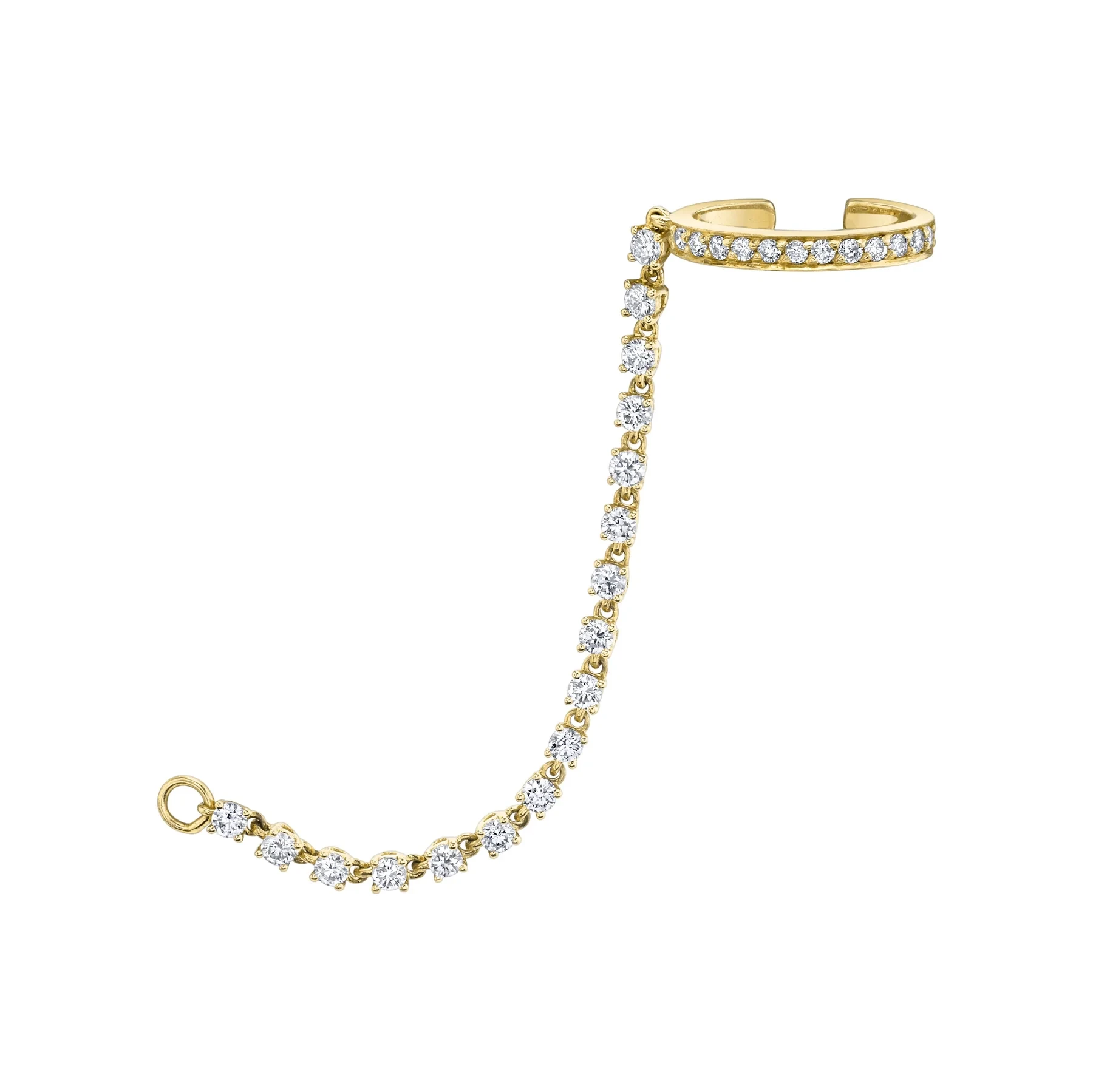 Chain Lab Grown Diamond Ear Cuffs