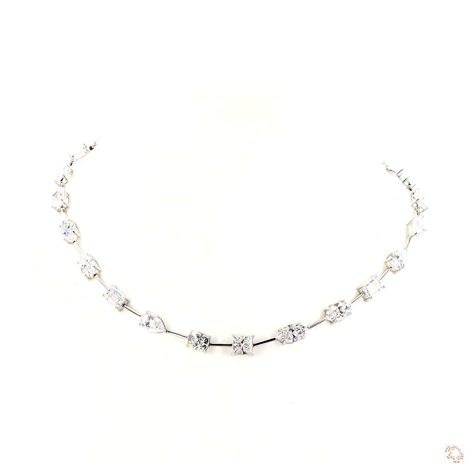 Multi-Shape Lab Grown Diamond Necklace