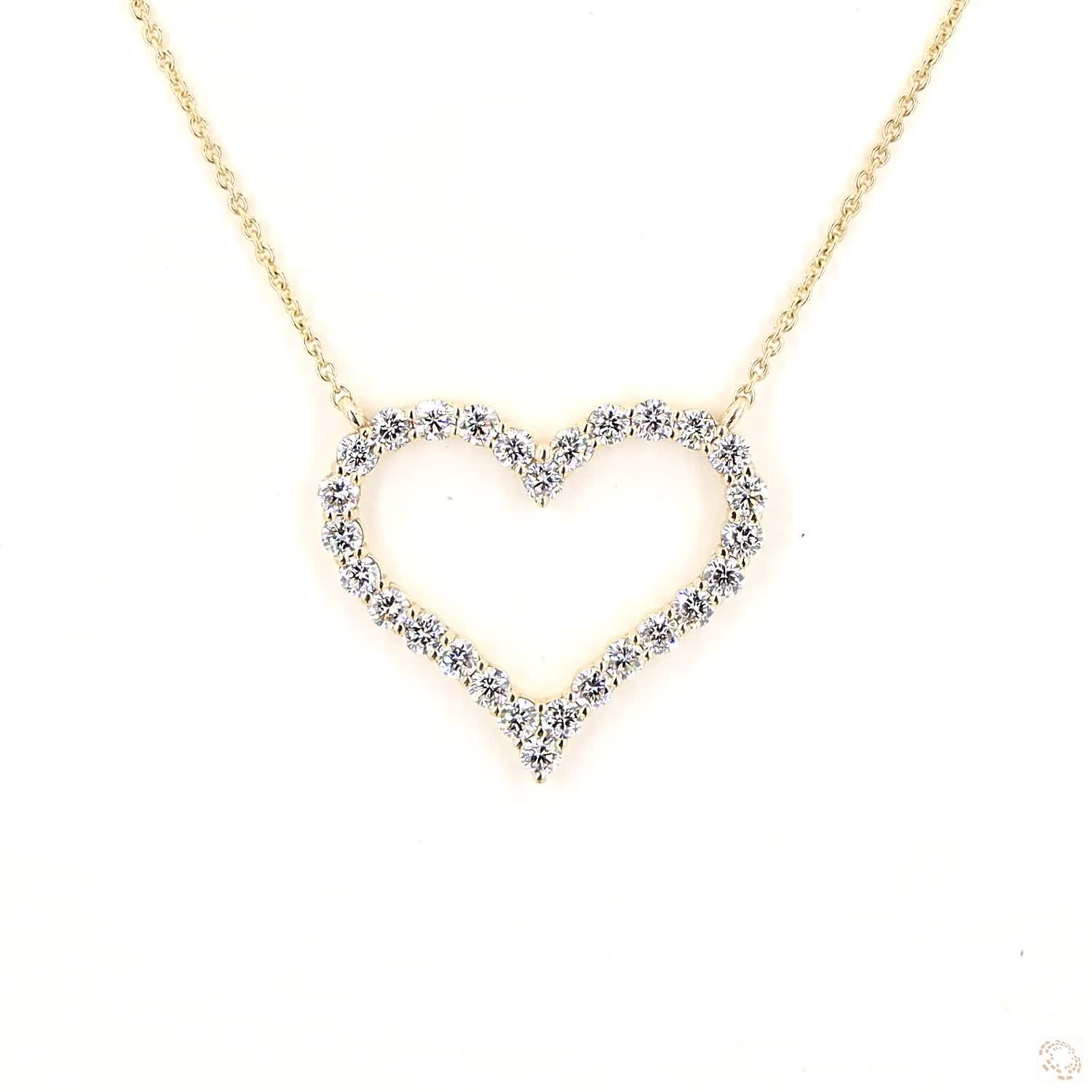 Heart Shape Lab Grown Diamond Pendant Necklace