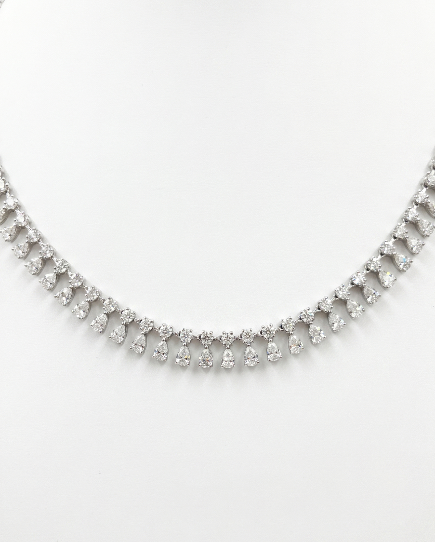 Round & Pear Lab Grown Diamond Necklace II