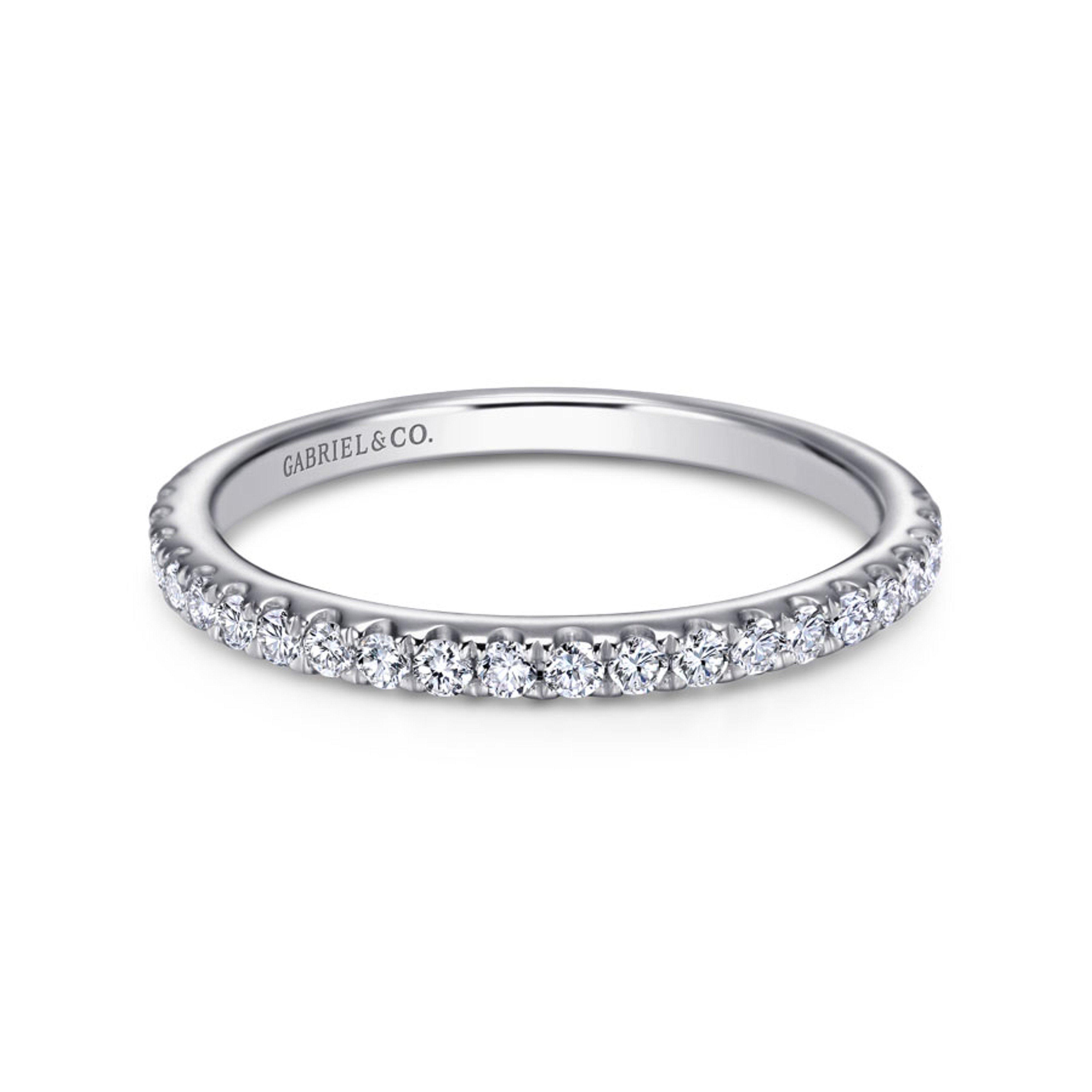 straight pave diamond wedding ring