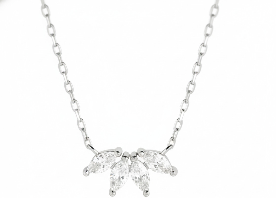 Marquise Fancy Lab Grown Diamond Pendant Necklace