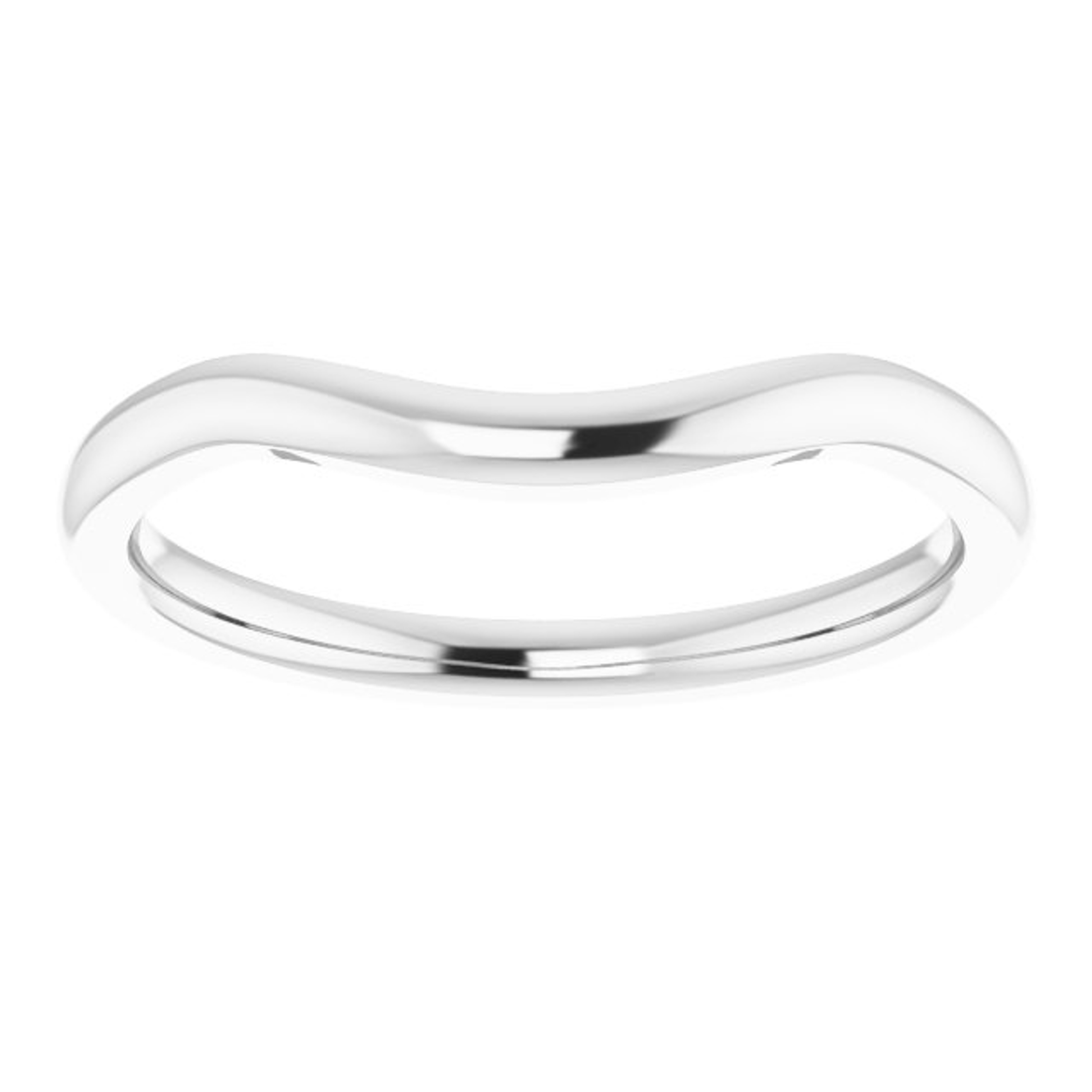 curved polished wedding ring