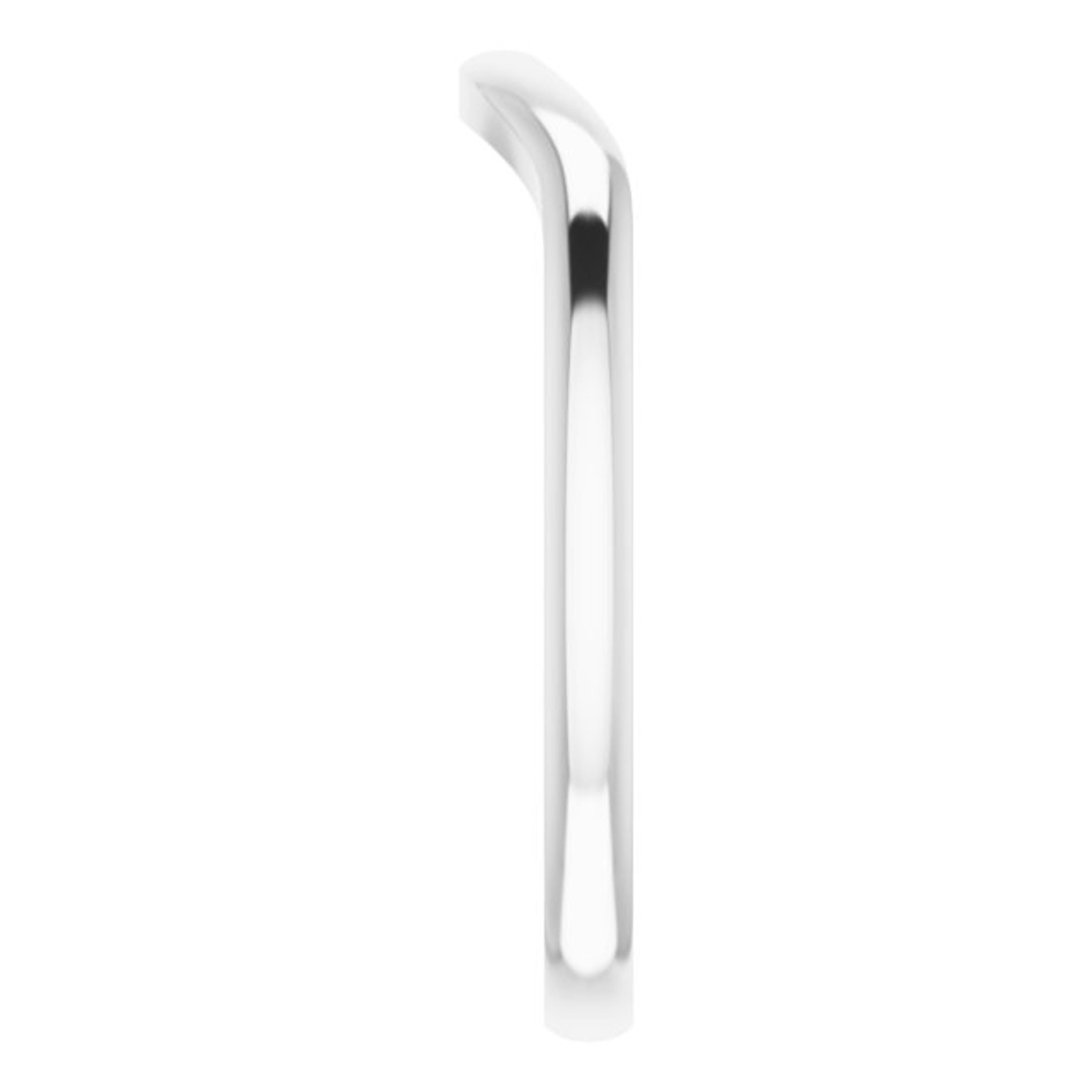 curved polished wedding ring