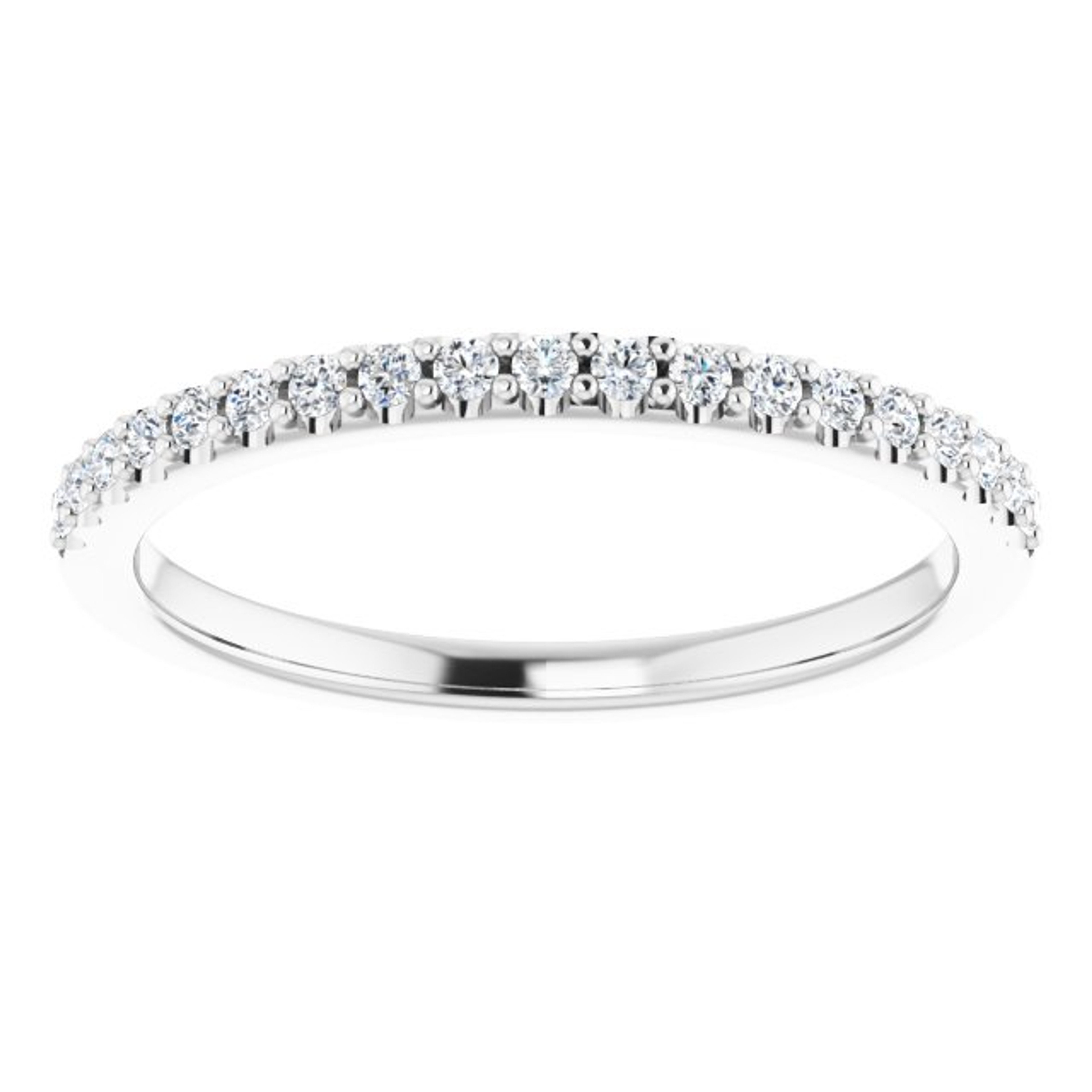 straight pave diamond wedding ring