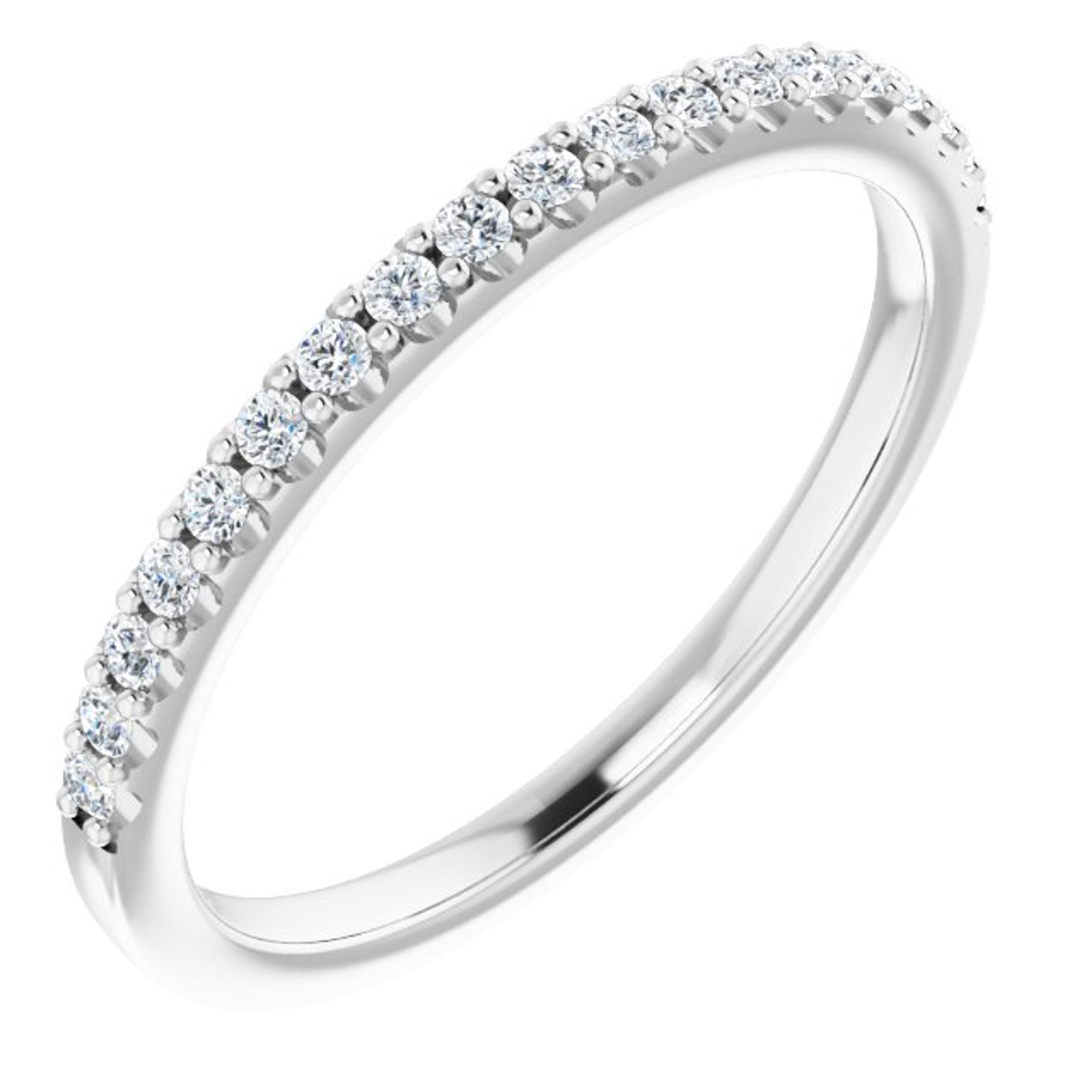 straight pave diamond wedding ring