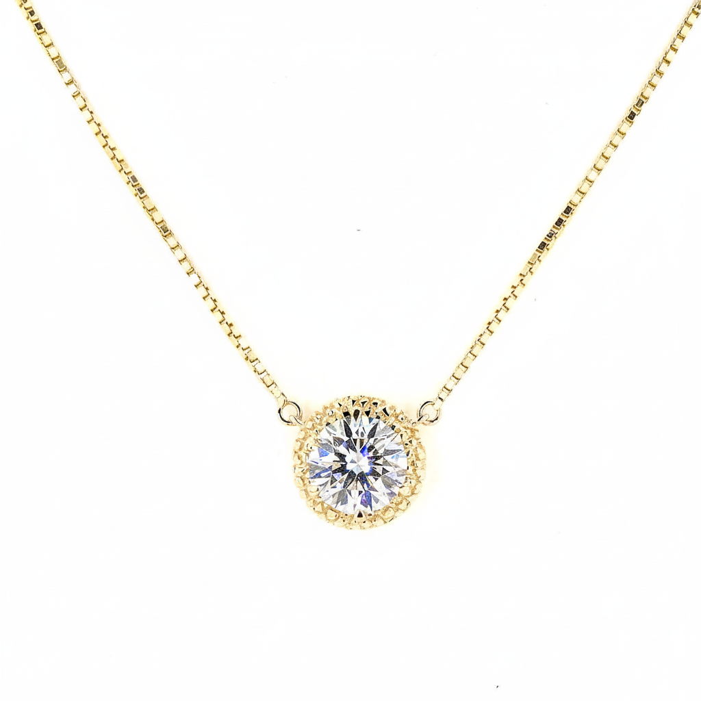 Dome Lab Grown Diamond Pendant Necklace