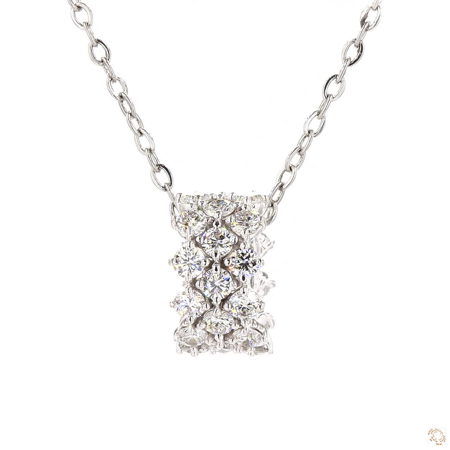 Round Cluster Lab Grown Diamond Charm Necklace