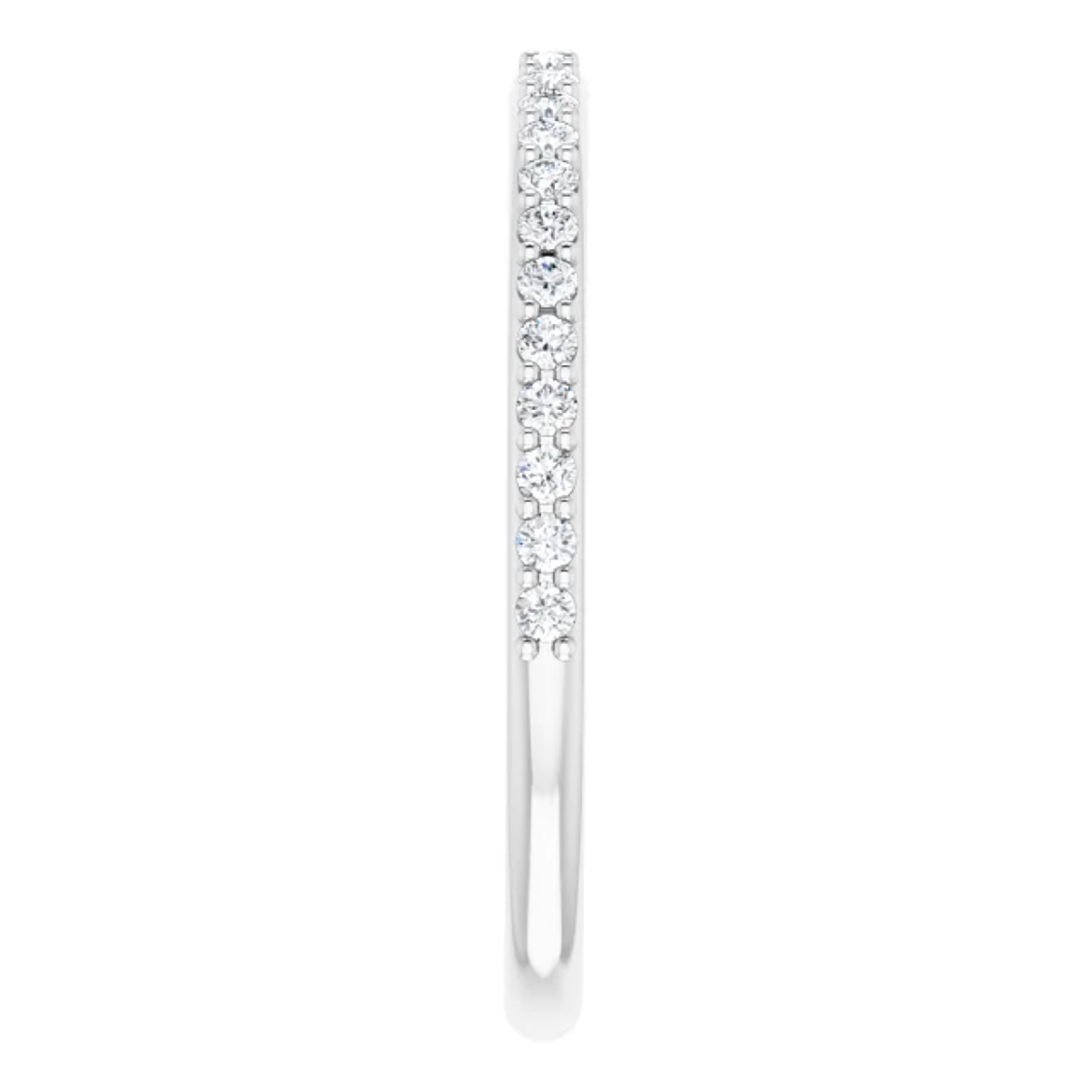 straight pave diamond wedding ring