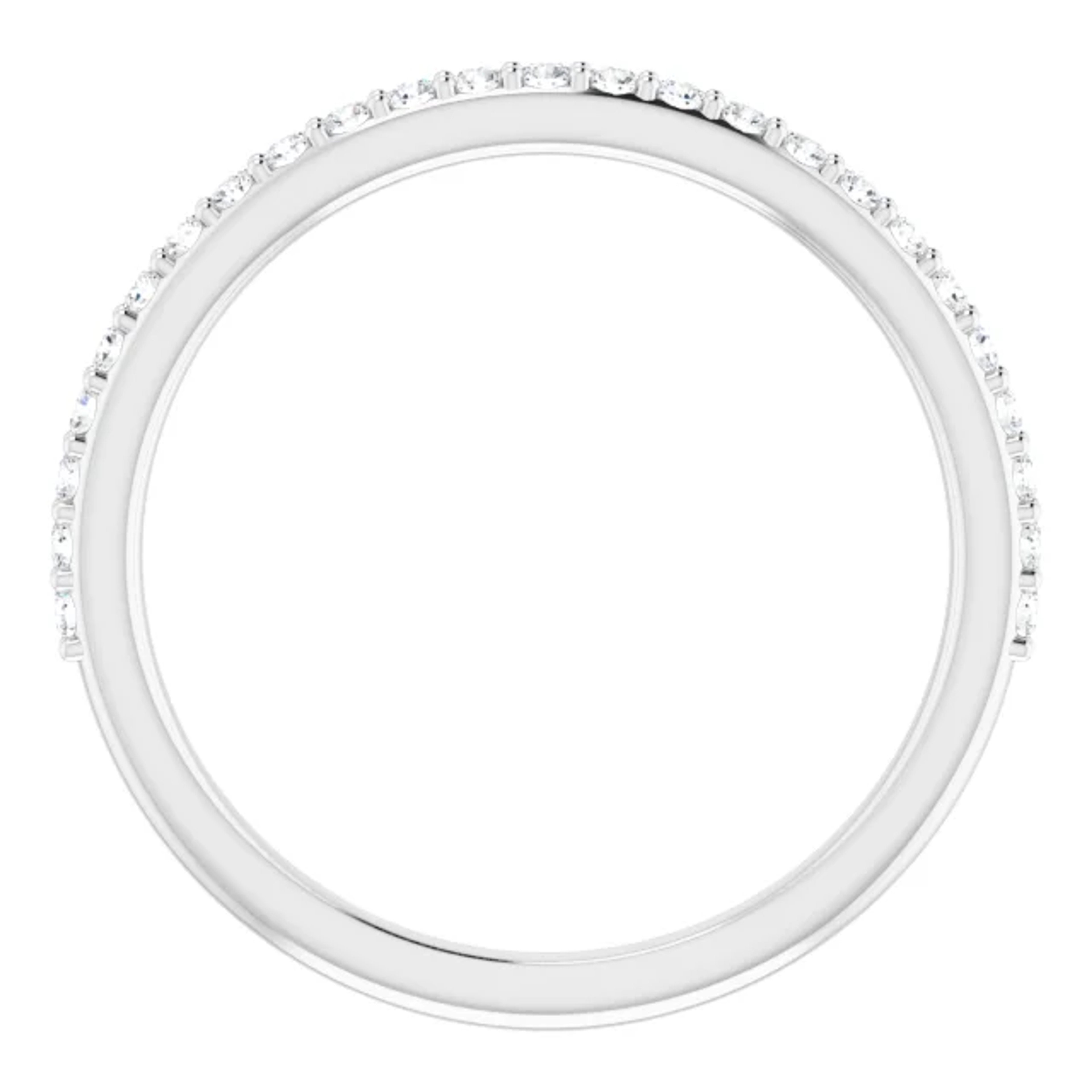 straight pave diamond wedding ring