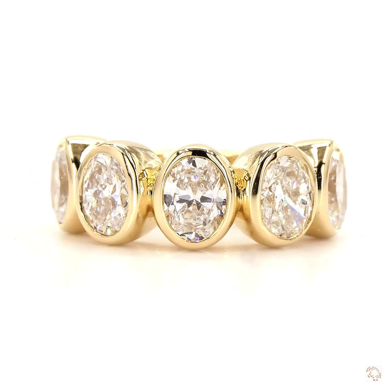 Oval Bezel Lab Grown Diamond Charm Pendant Necklace