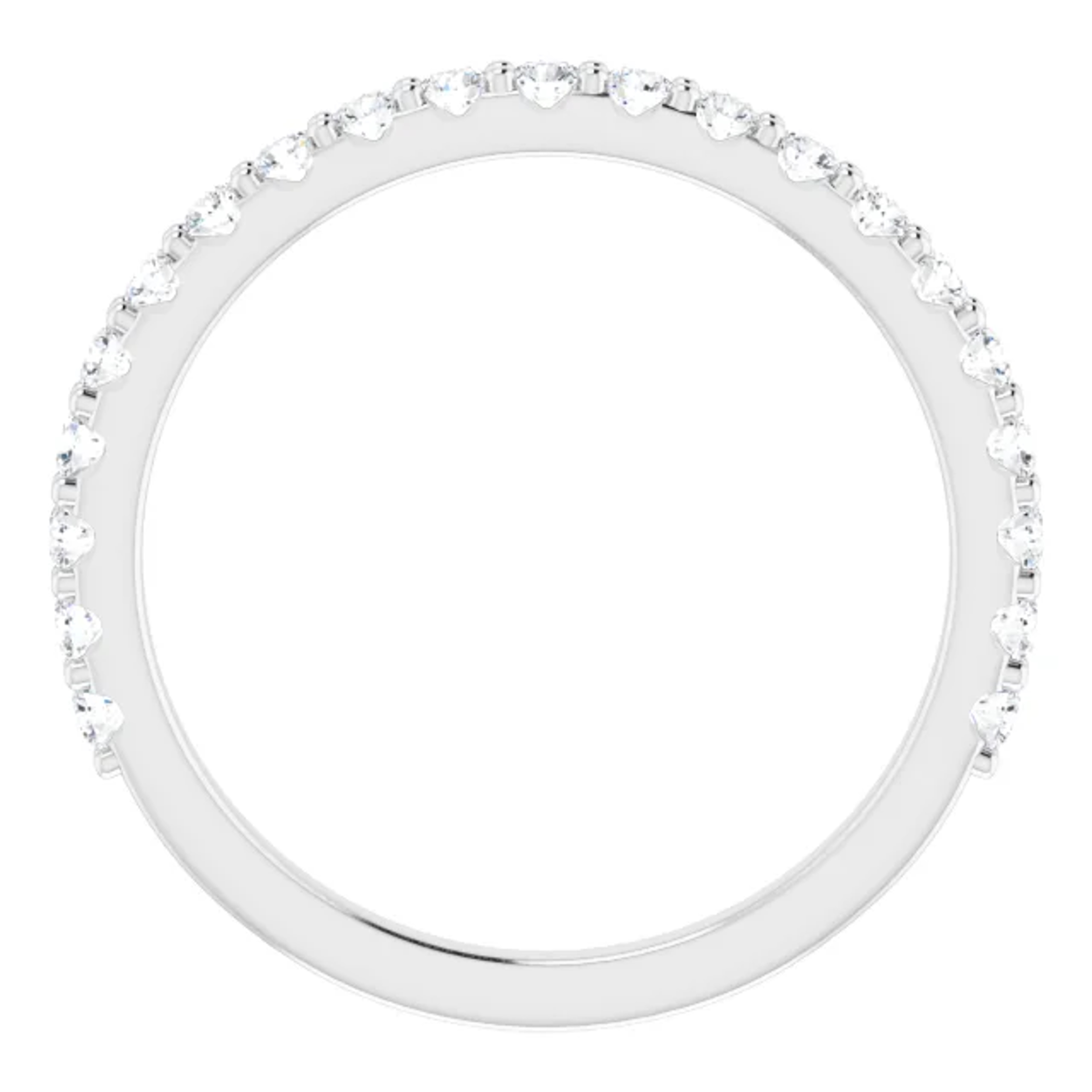 straight pave diamond wedding ring