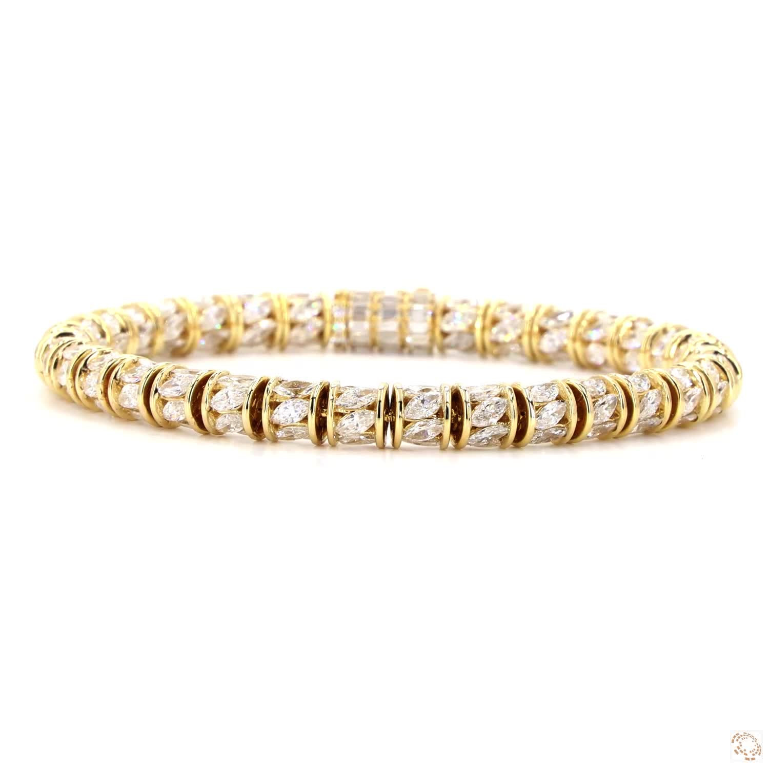 360 Marquise Lab Grown Diamond Bracelet