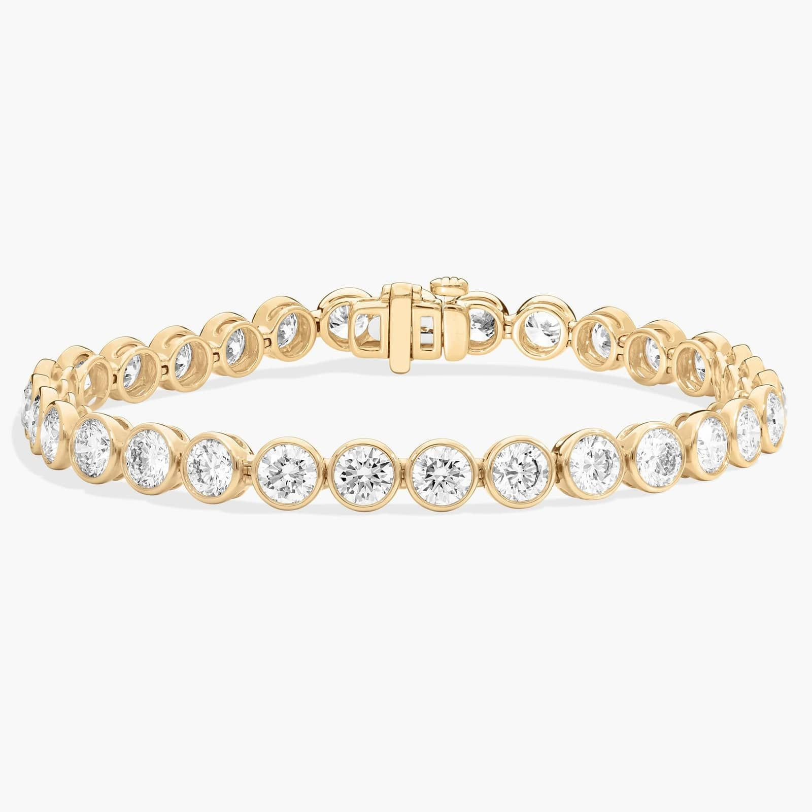 Tennis Round Bezel Lab Grown Diamond Tennis Bracelet