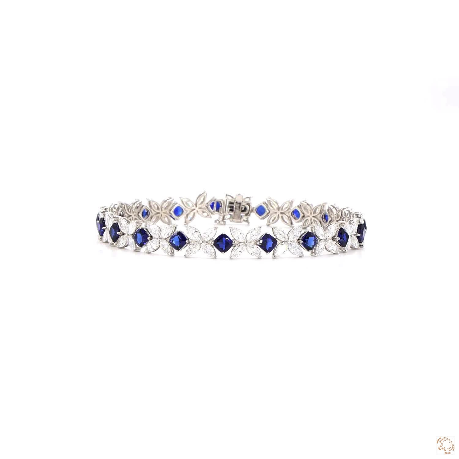 Flora Sapphire & Lab Grown Diamond Bracelet
