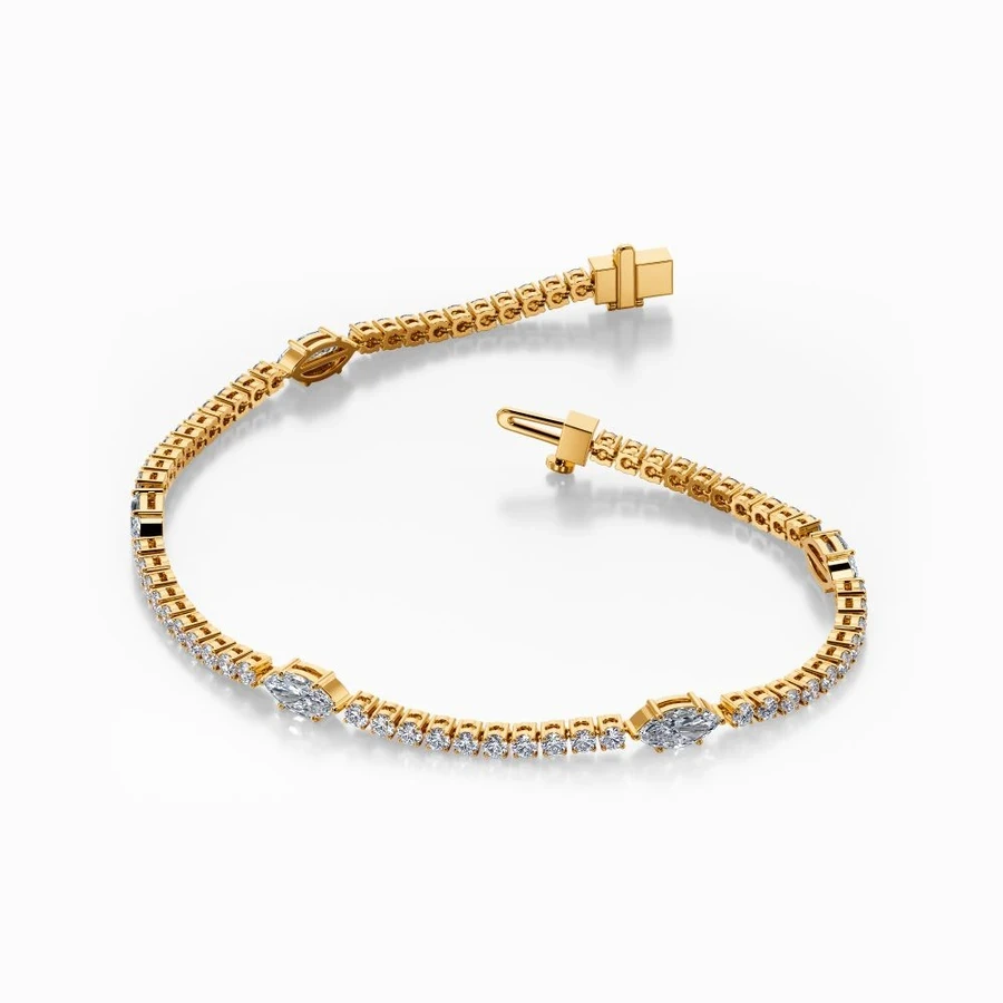 Stationed Marquise Lab Grown Diamond Bracelet