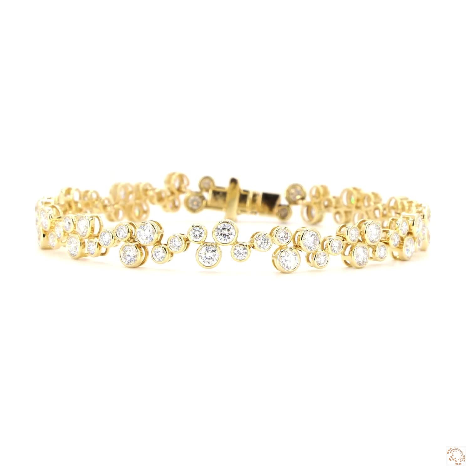 Round Sparkle Link Lab Grown Diamond Bracelet
